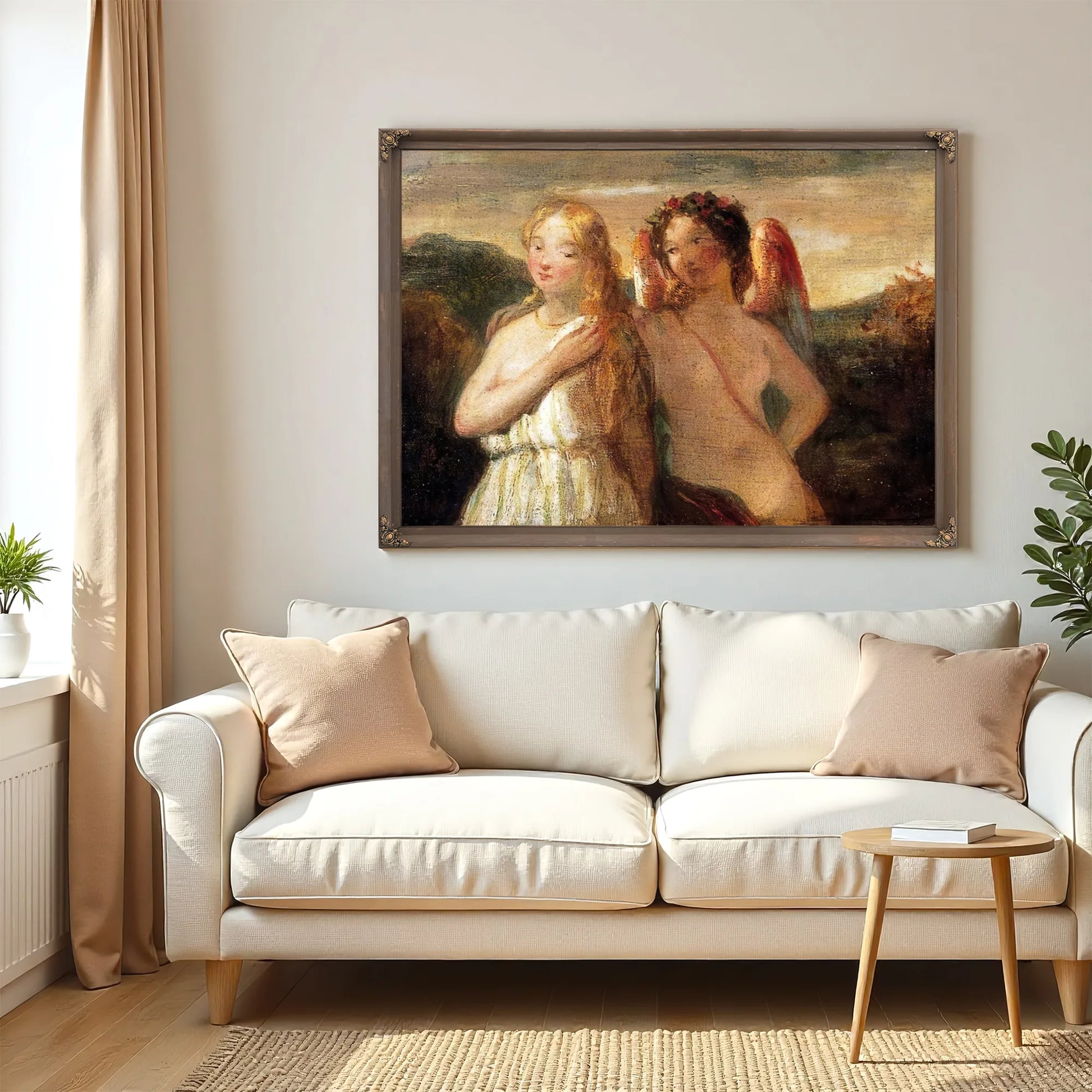Sketch Of Venus And Psyche By William Etty Fine Art Print