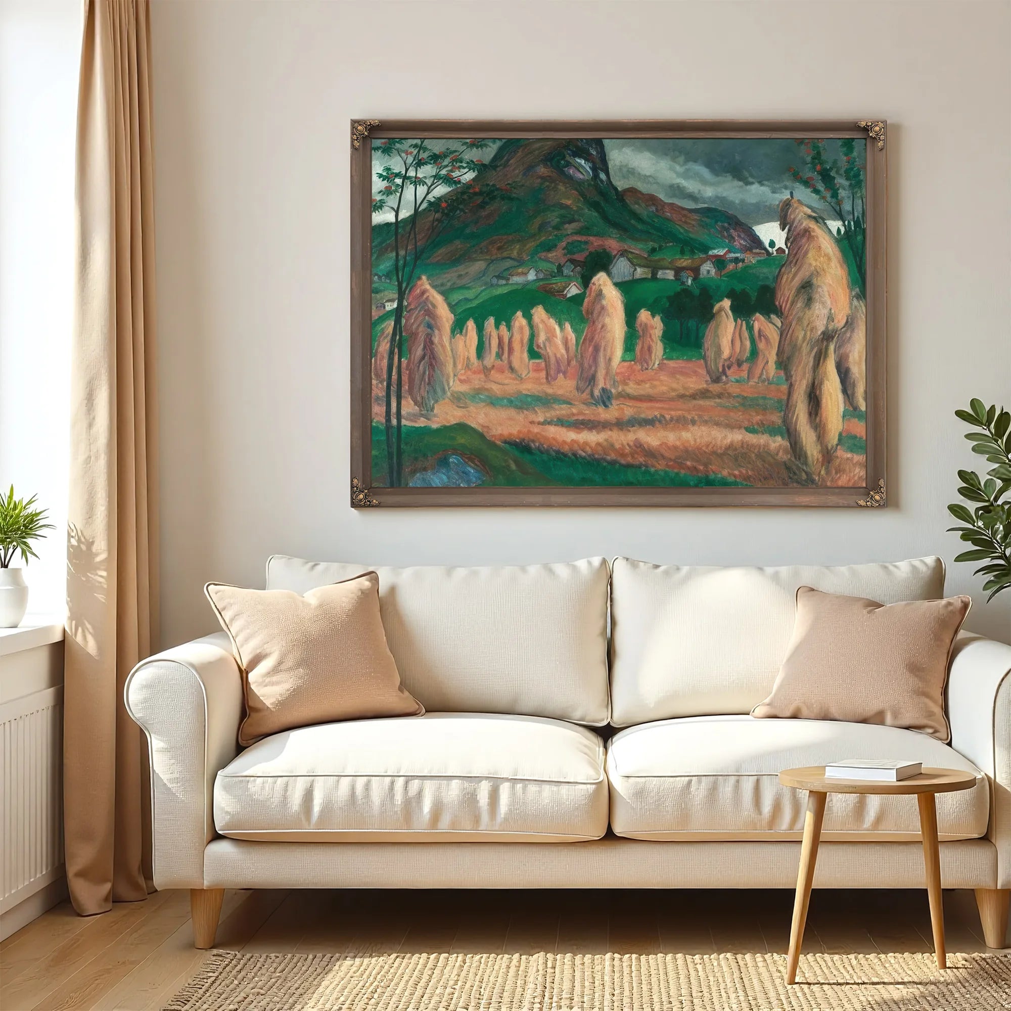 Corn Stooks By Nicolai Astrup Fine Art Print