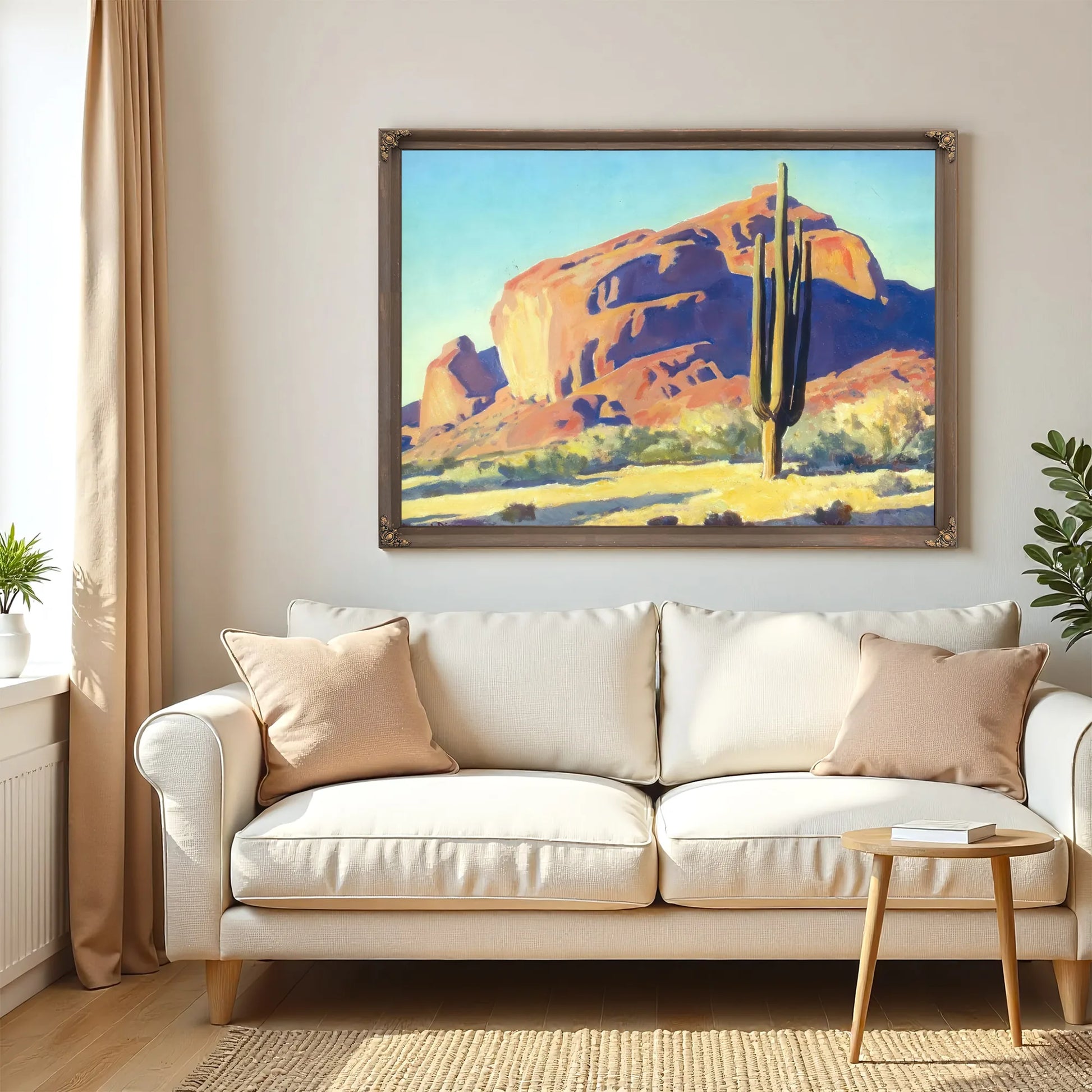 Red Rock Cactus By Maynard Dixon Fine Art Print