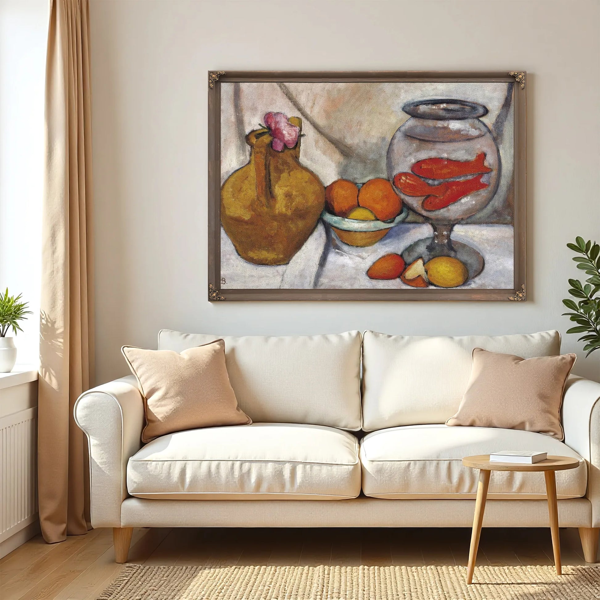 Still Life With Goldfish Bowl By Paula Modersohn Becker Fine Art Print