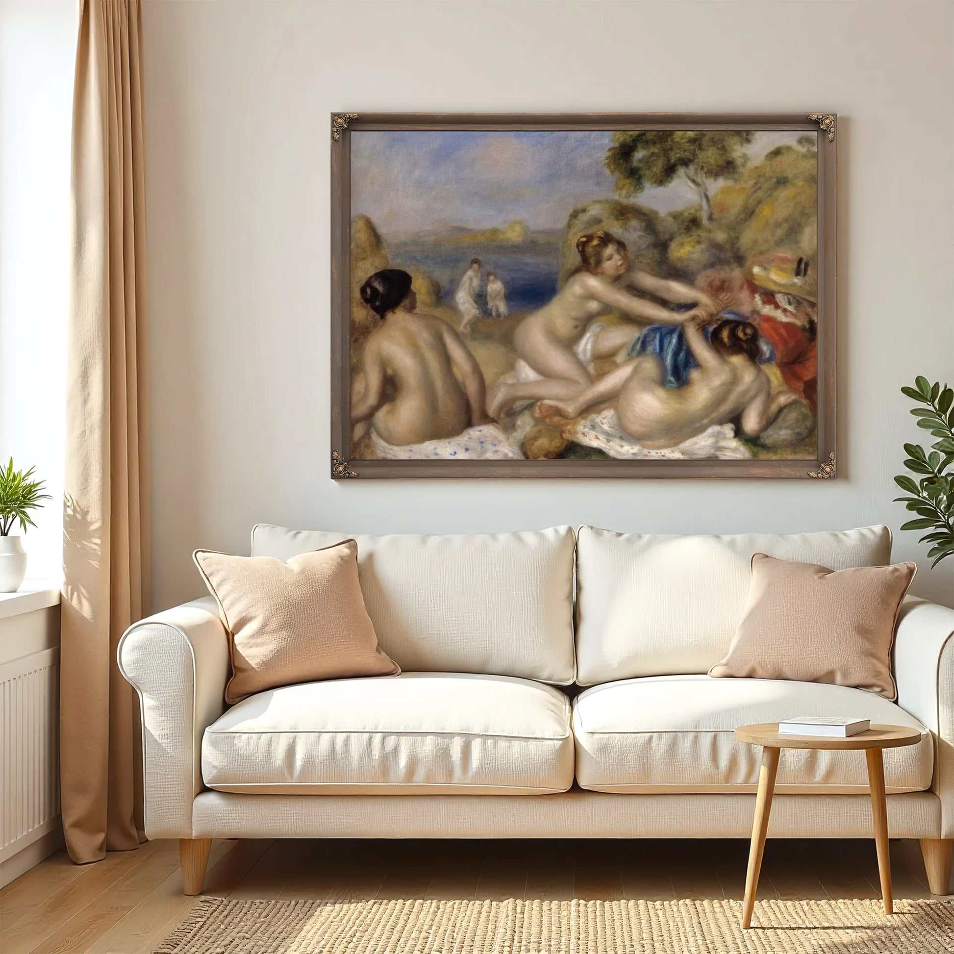 Bathers Playing With A Crab By Pierre August Renoir Fine Art Print