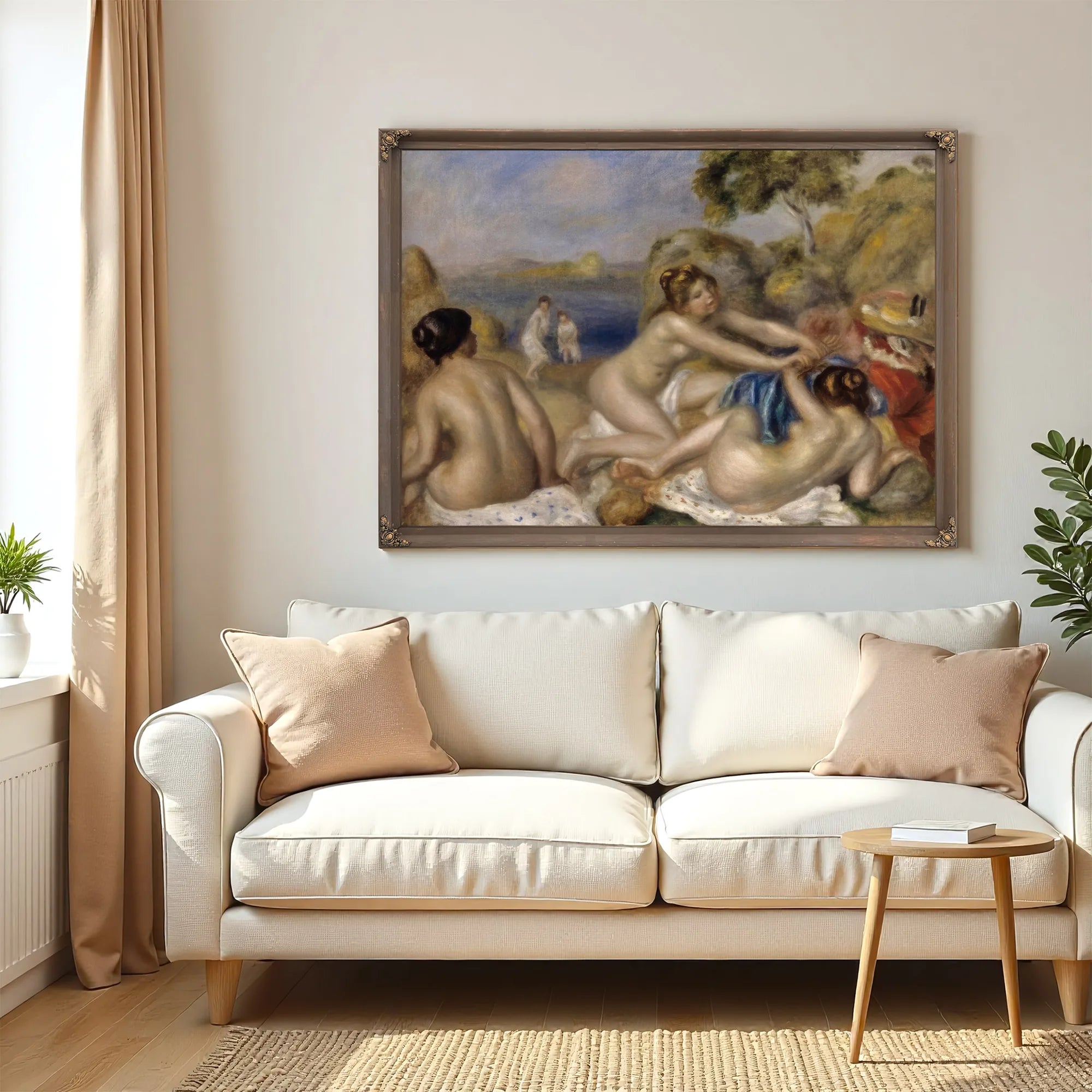 Bathers Playing With A Crab By Pierre August Renoir Fine Art Print