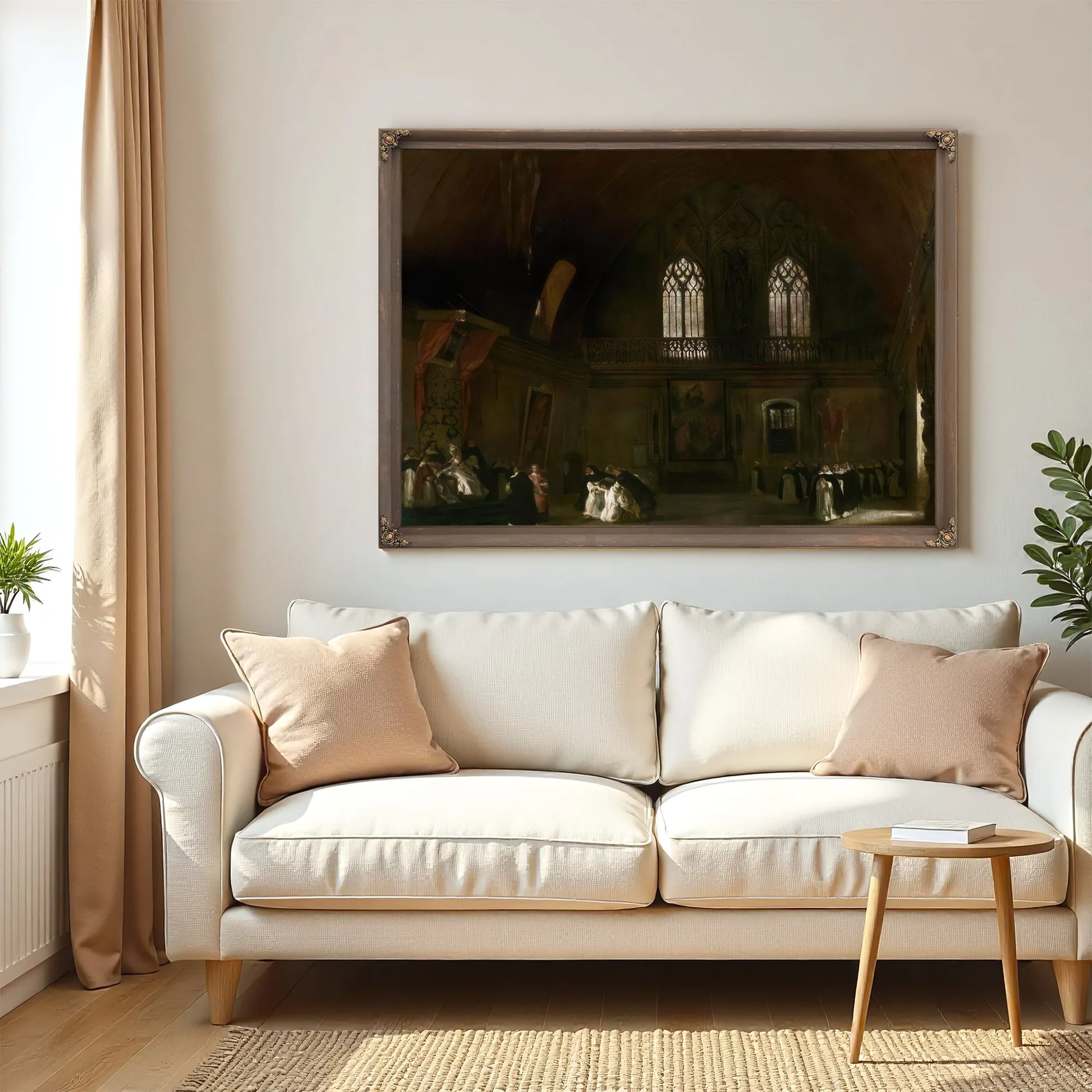 Interior Of A Dominican Convent In Madrid By Eugene Delacroix Fine Art Print