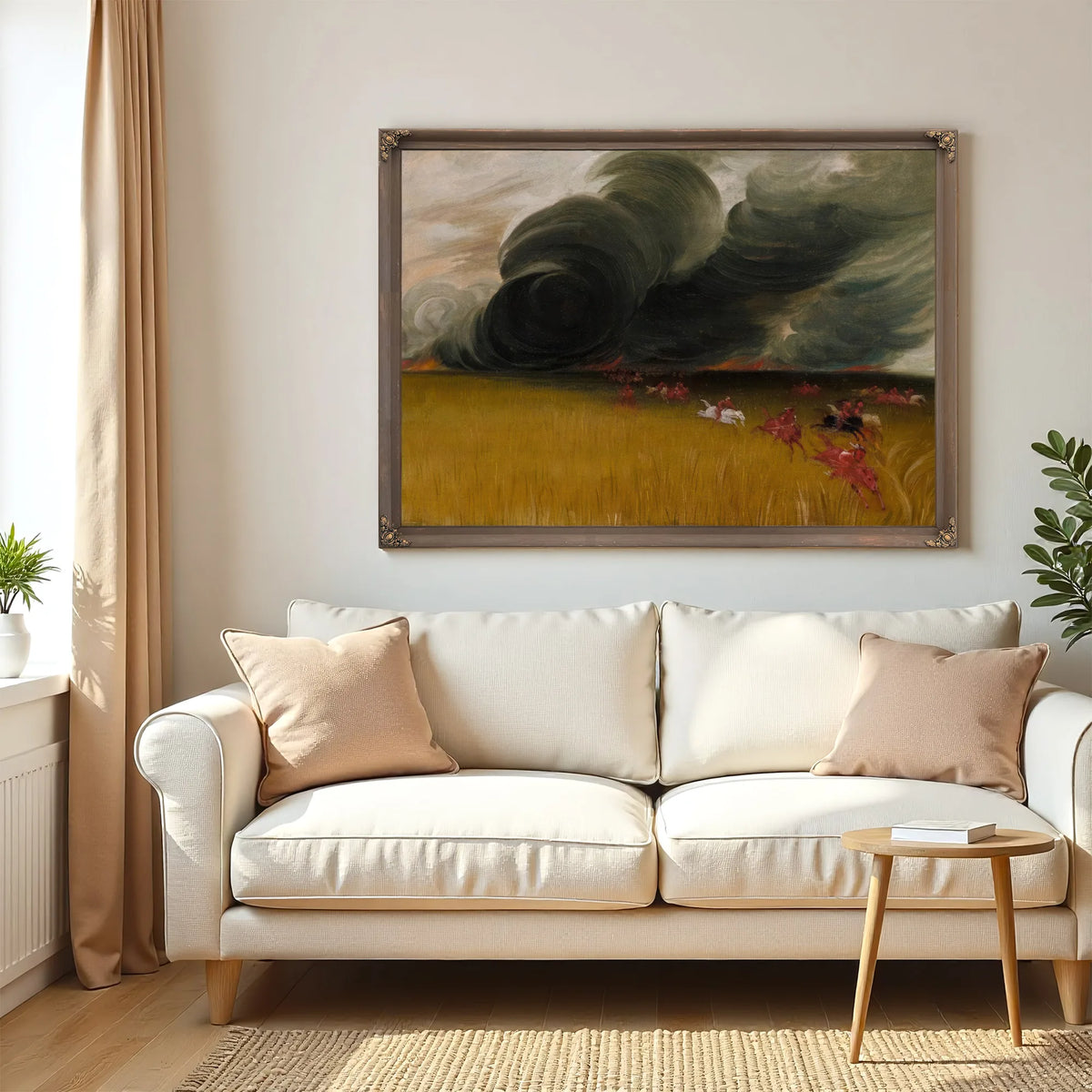 Prairie Meadows Burning By George Catlin Fine Art Print