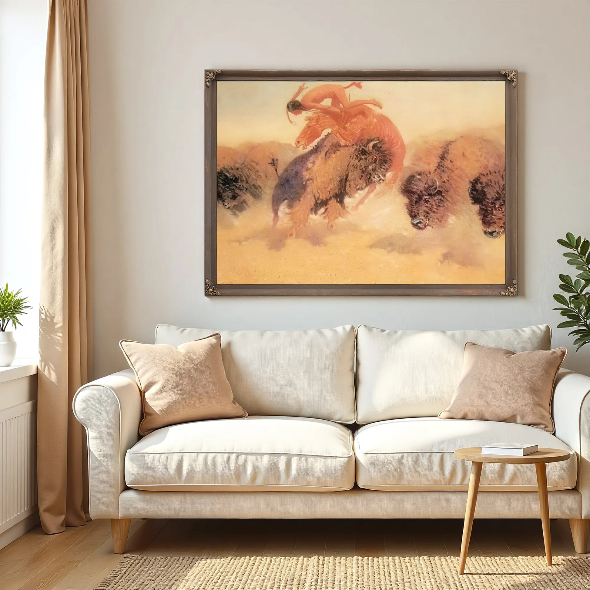 The Buffalo Hunter Aka The Buffalo Runner By Frederic Remington Fine Art Print
