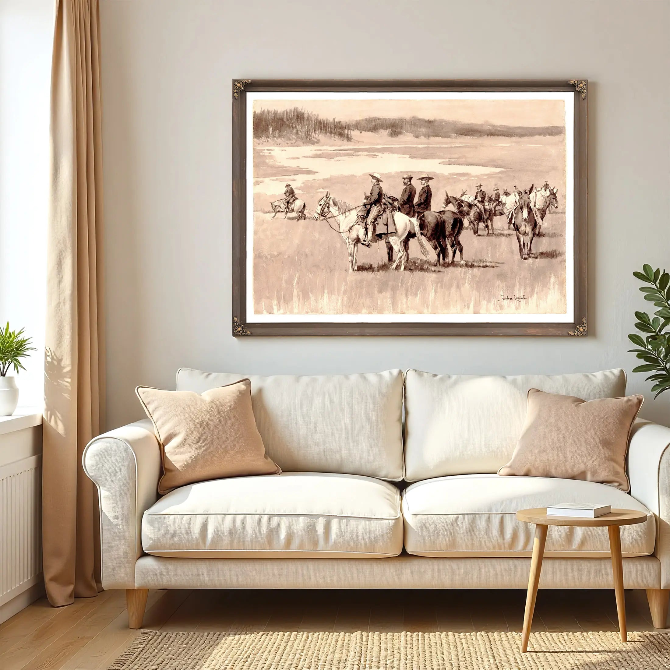 On The Head Waters Burgess Finding A Ford By Frederic Remington  by Frederic Remington