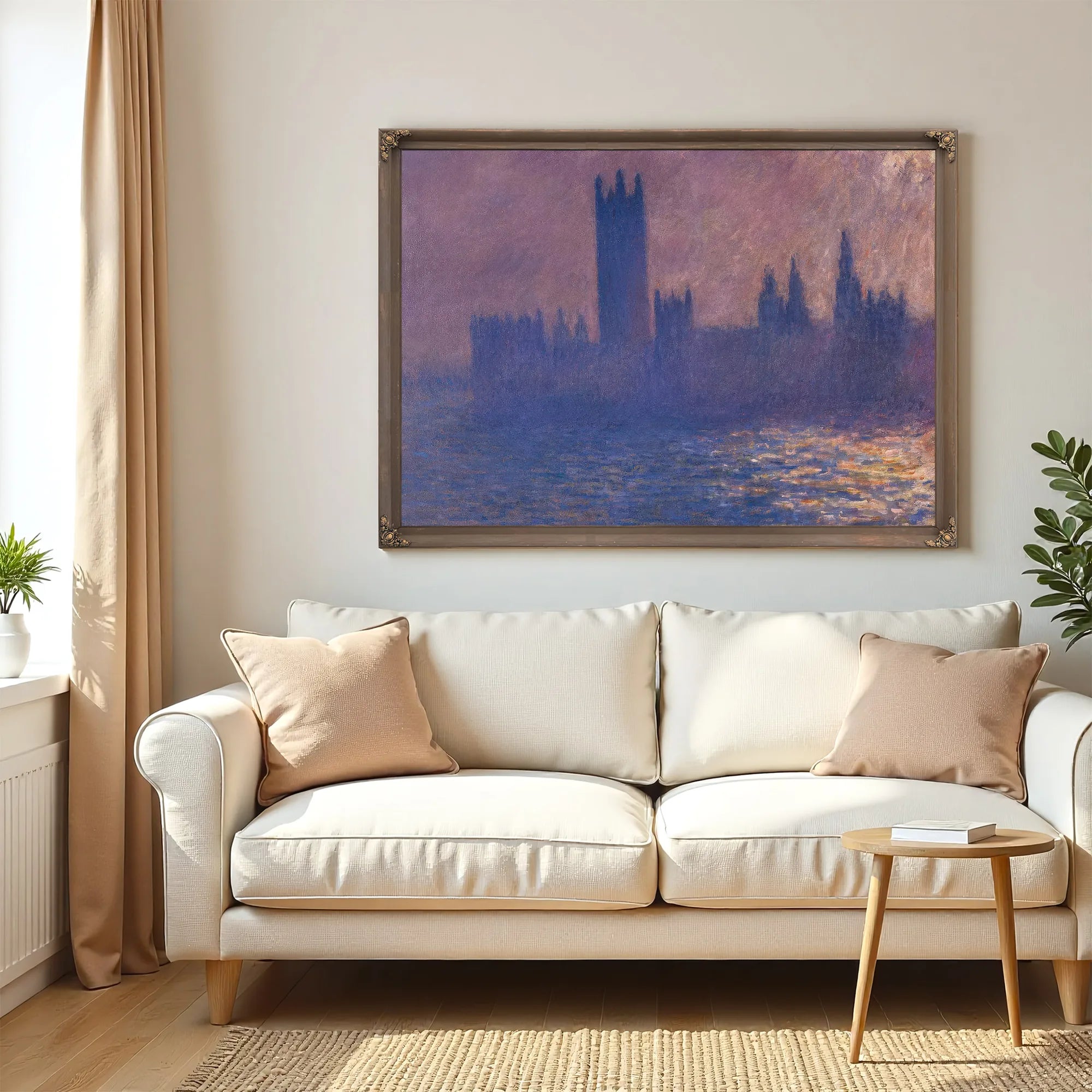 Houses Of Parliament Effect Of Sunlight By Claude Monet Fine Art Print