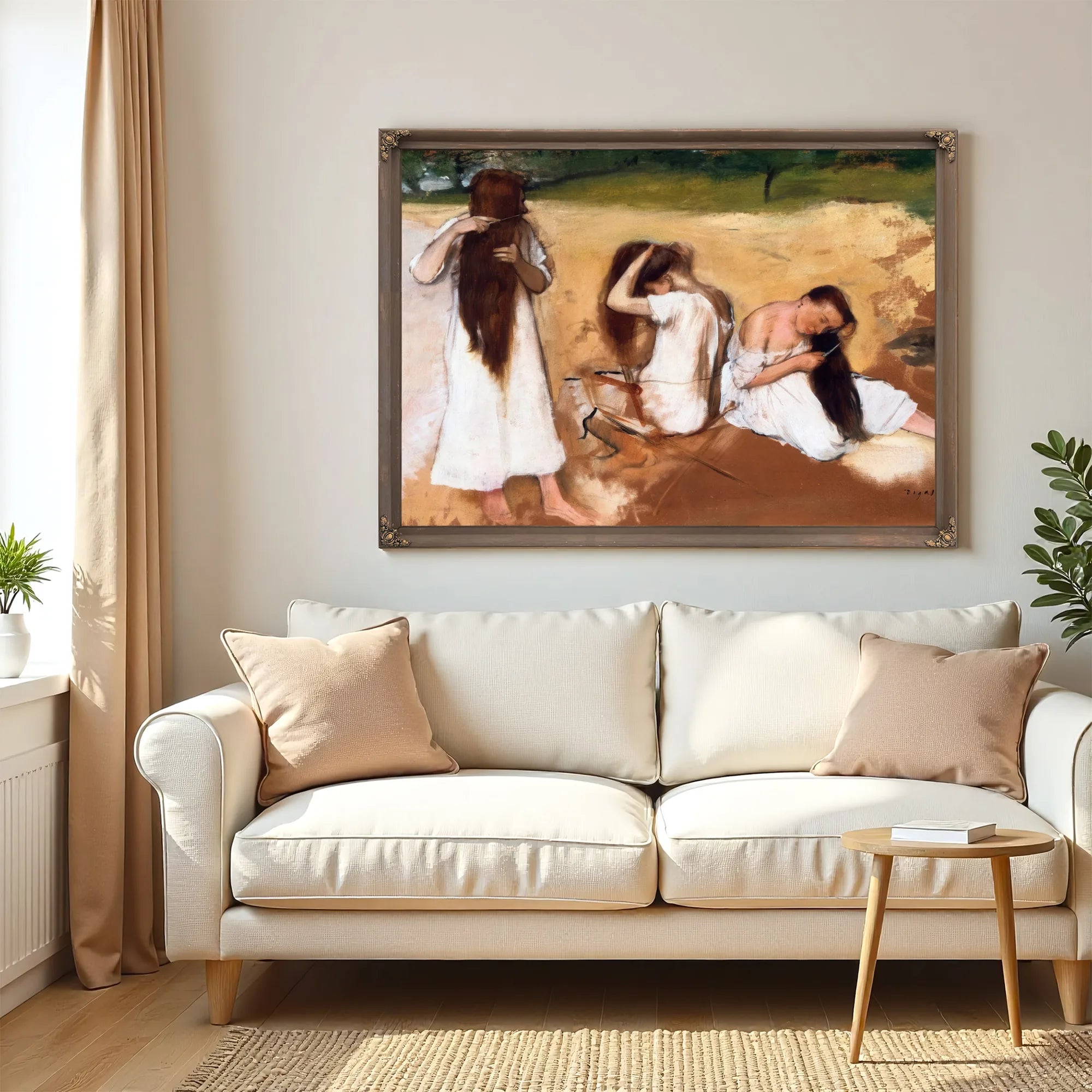 Women Combing Their Hair By Edgar Degas By 01 Fine Art Print