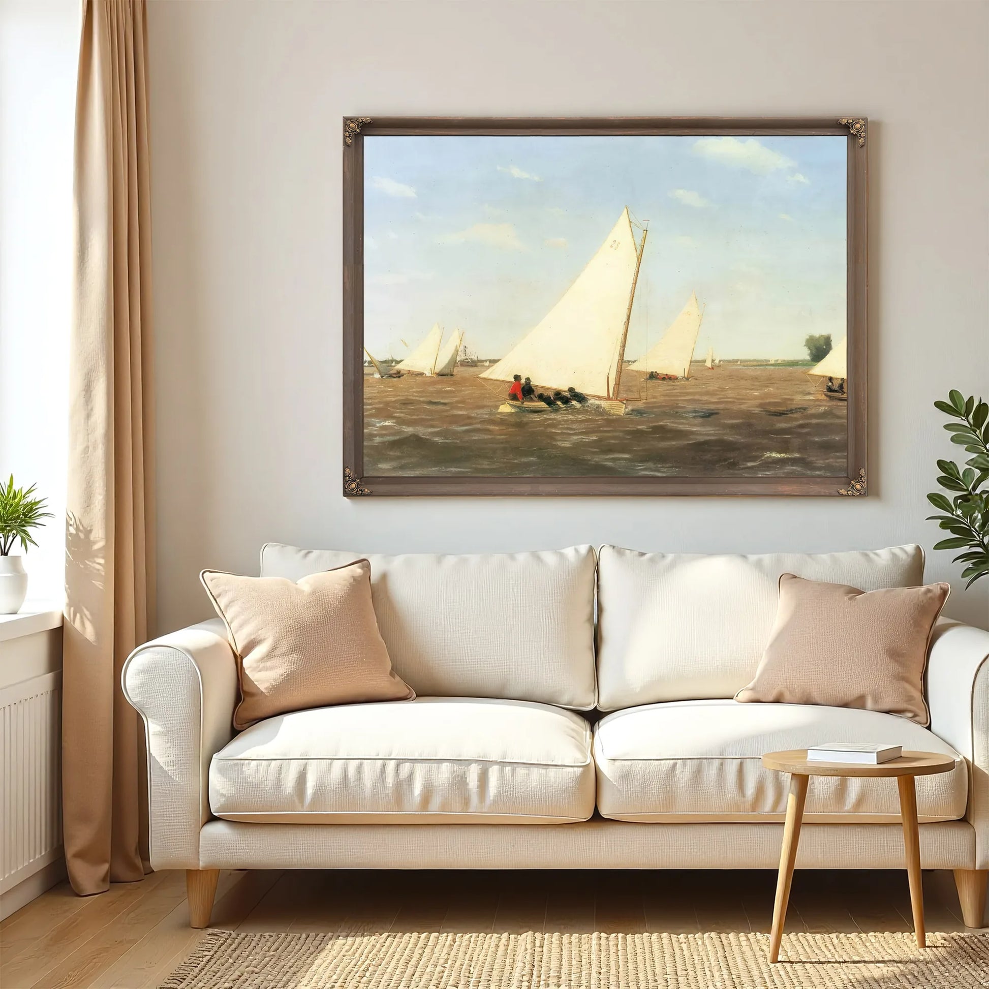Sailboats Racing On The Delaware 1874 By Thomas Eakins Fine Art Print