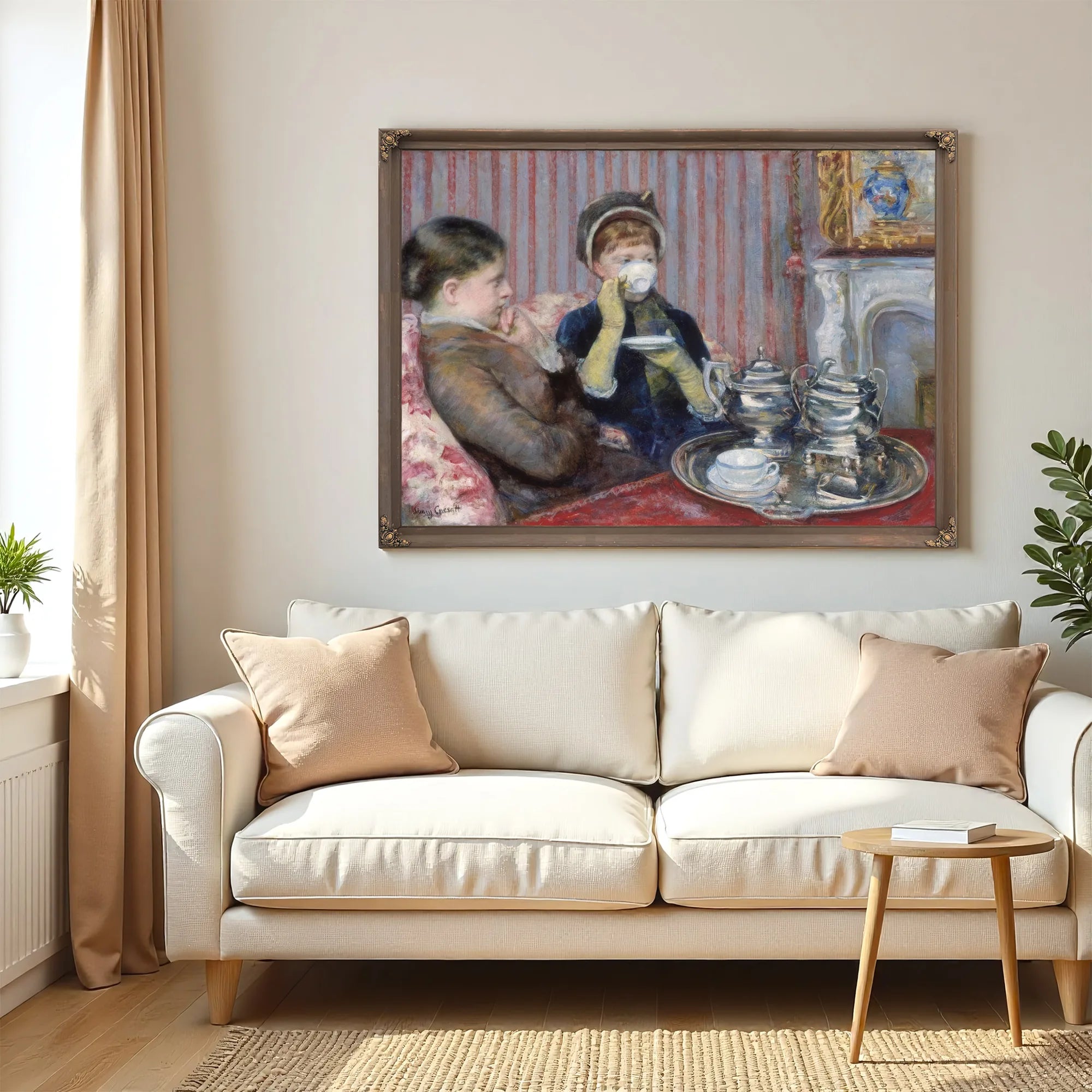 The Tea By Mary Cassatt Fine Art Print