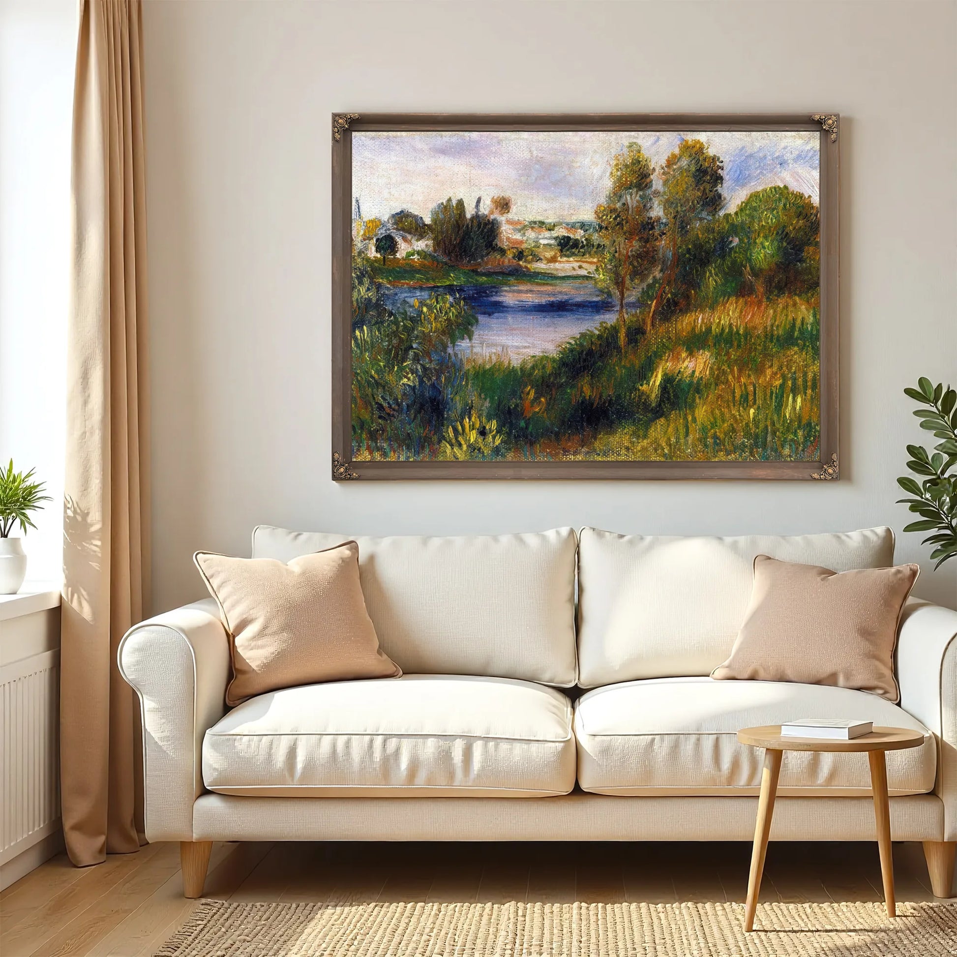 Landscape At Vetheuil By Pierre August Renoir Fine Art Print