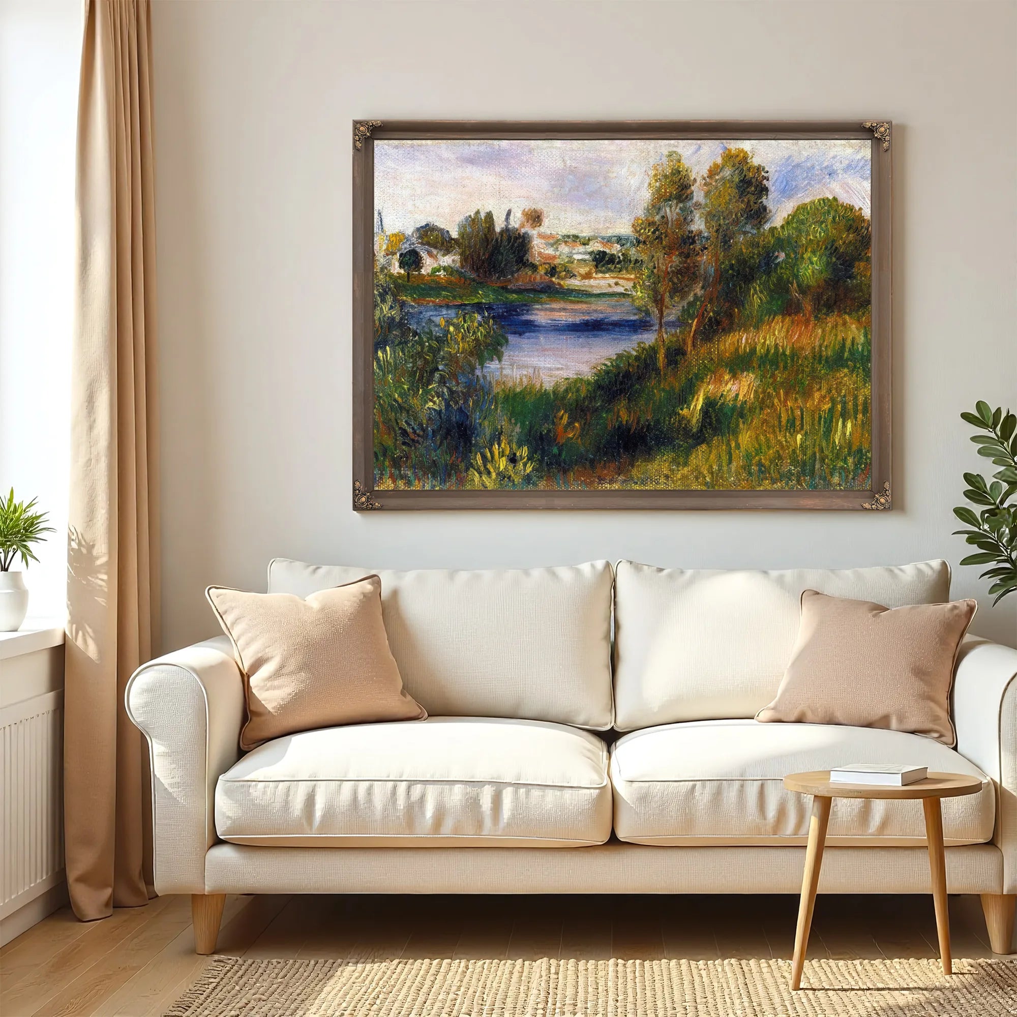 Landscape At Vetheuil By Pierre August Renoir Fine Art Print