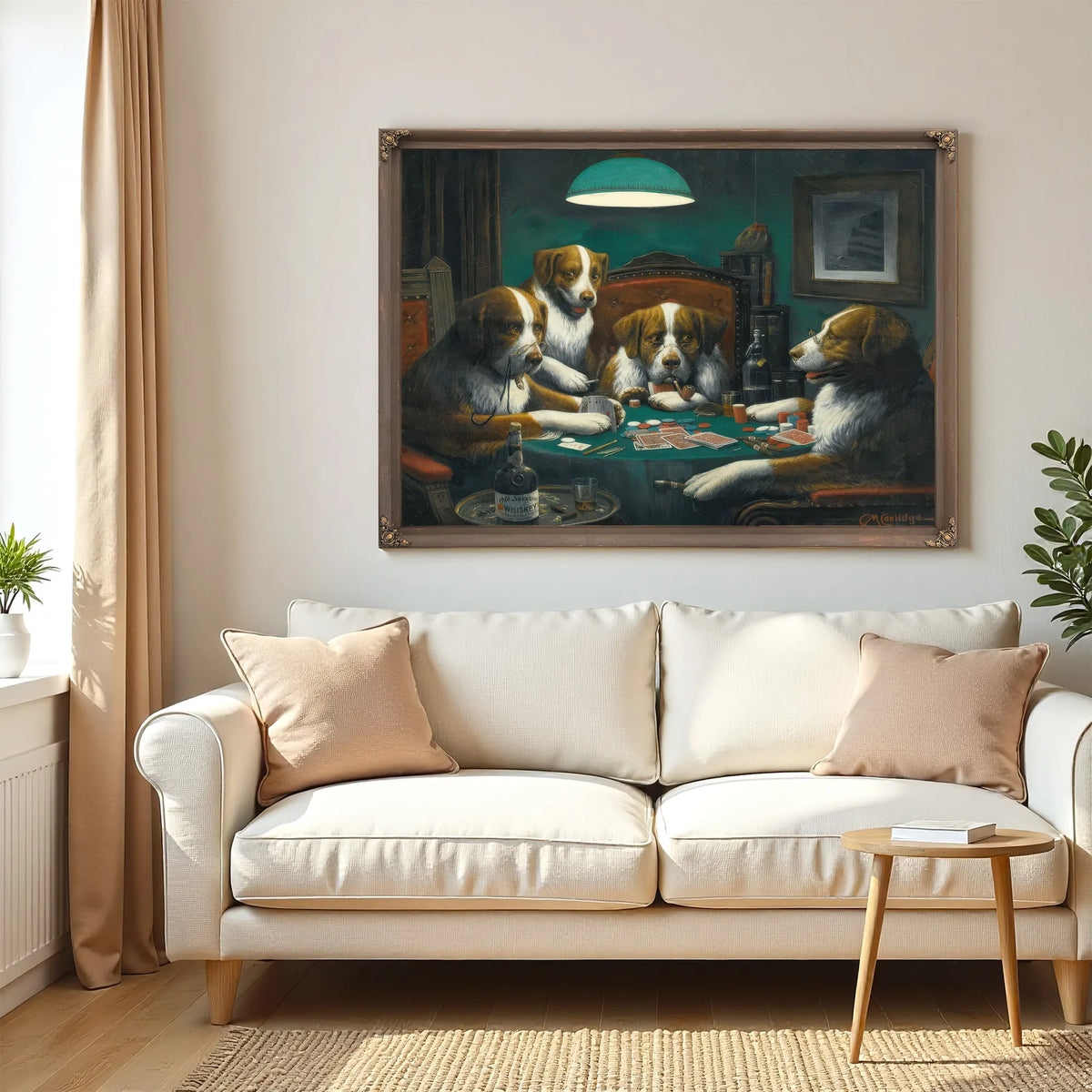 Poker Game By Cassius Coolidge Fine Art Print
