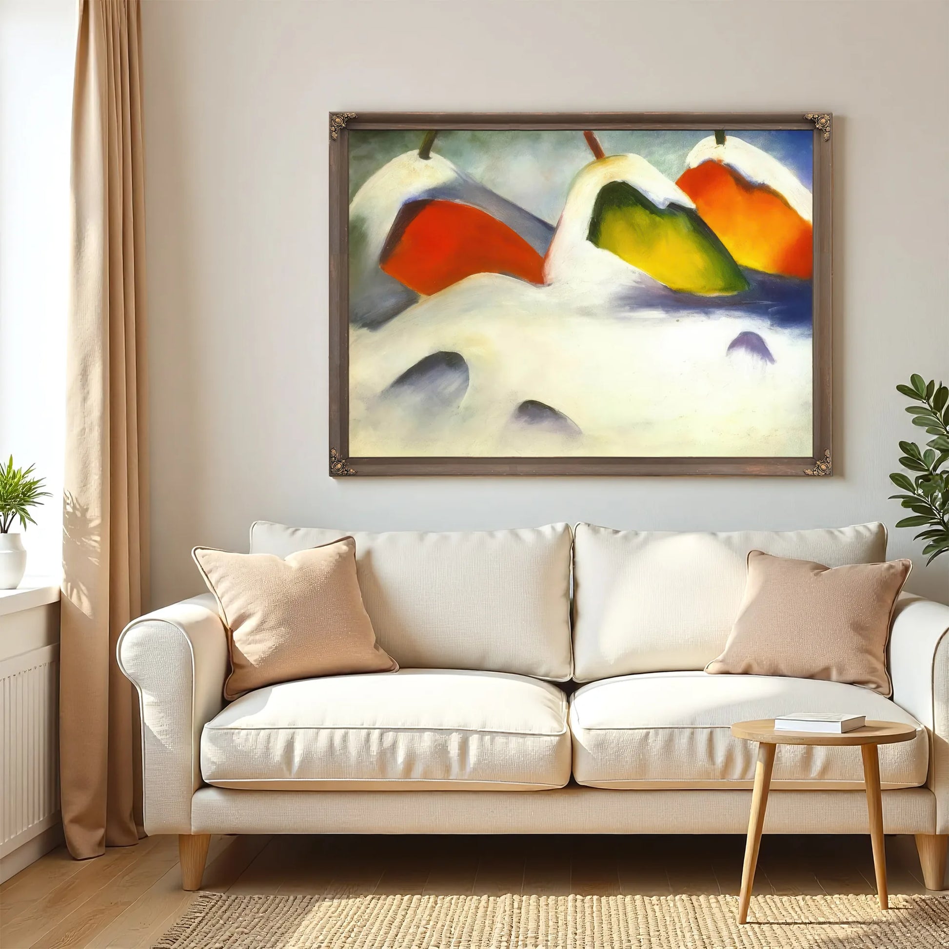 Haystacks In The Snow By Franz Marc Fine Art Print