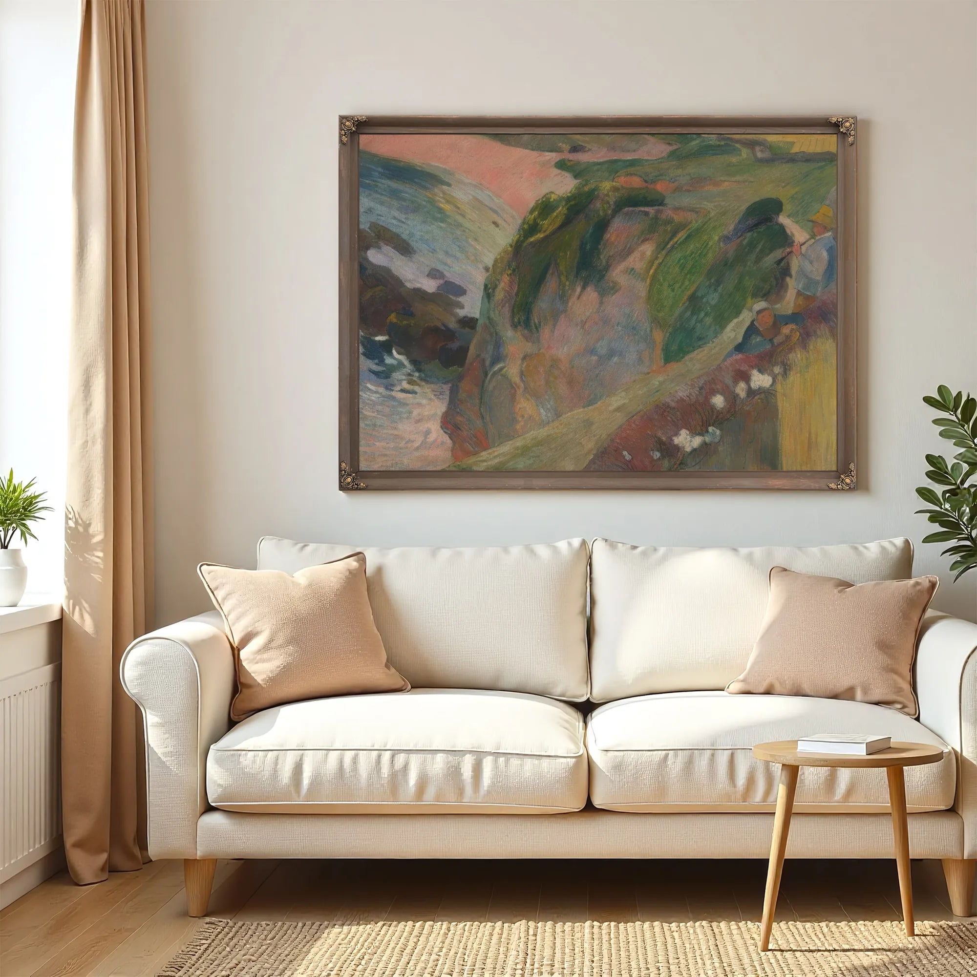 The Flageolet Player On The Cliff By Paul Gauguin Fine Art Print