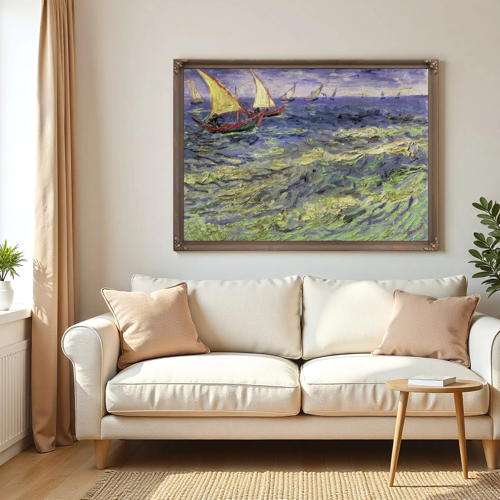 Seascape At Saintes Maries (View Of Mediterranean) By Vincent Van Gogh Fine Art Print