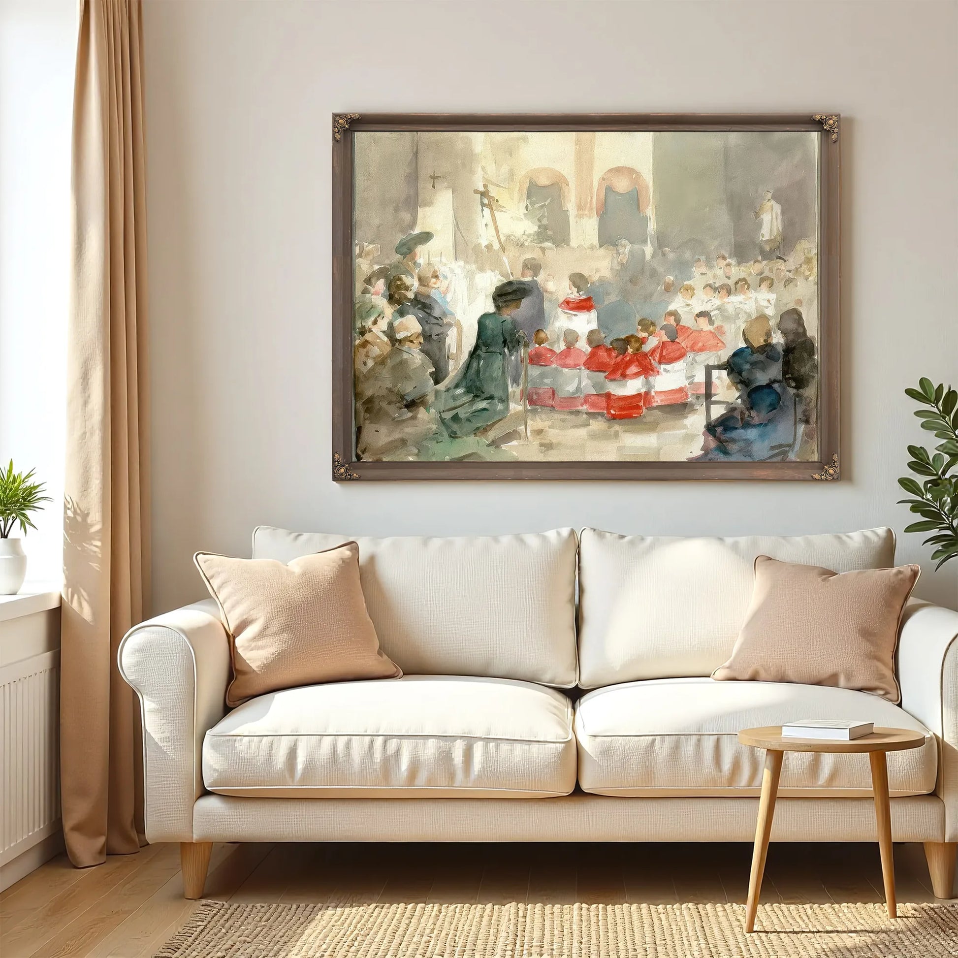 Choirboys At The Petrove Church By Alphonse Mucha Fine Art Print
