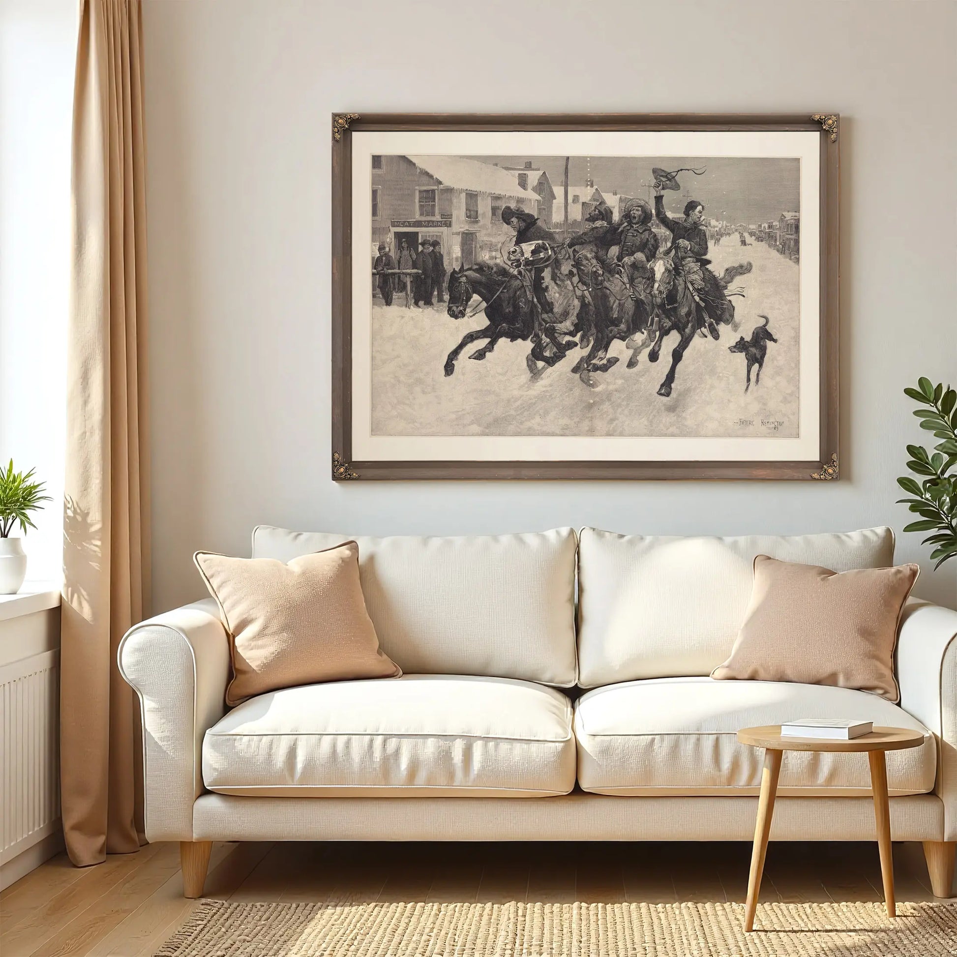 Cowboys Coming To Town For Christmas by Frederic Remington