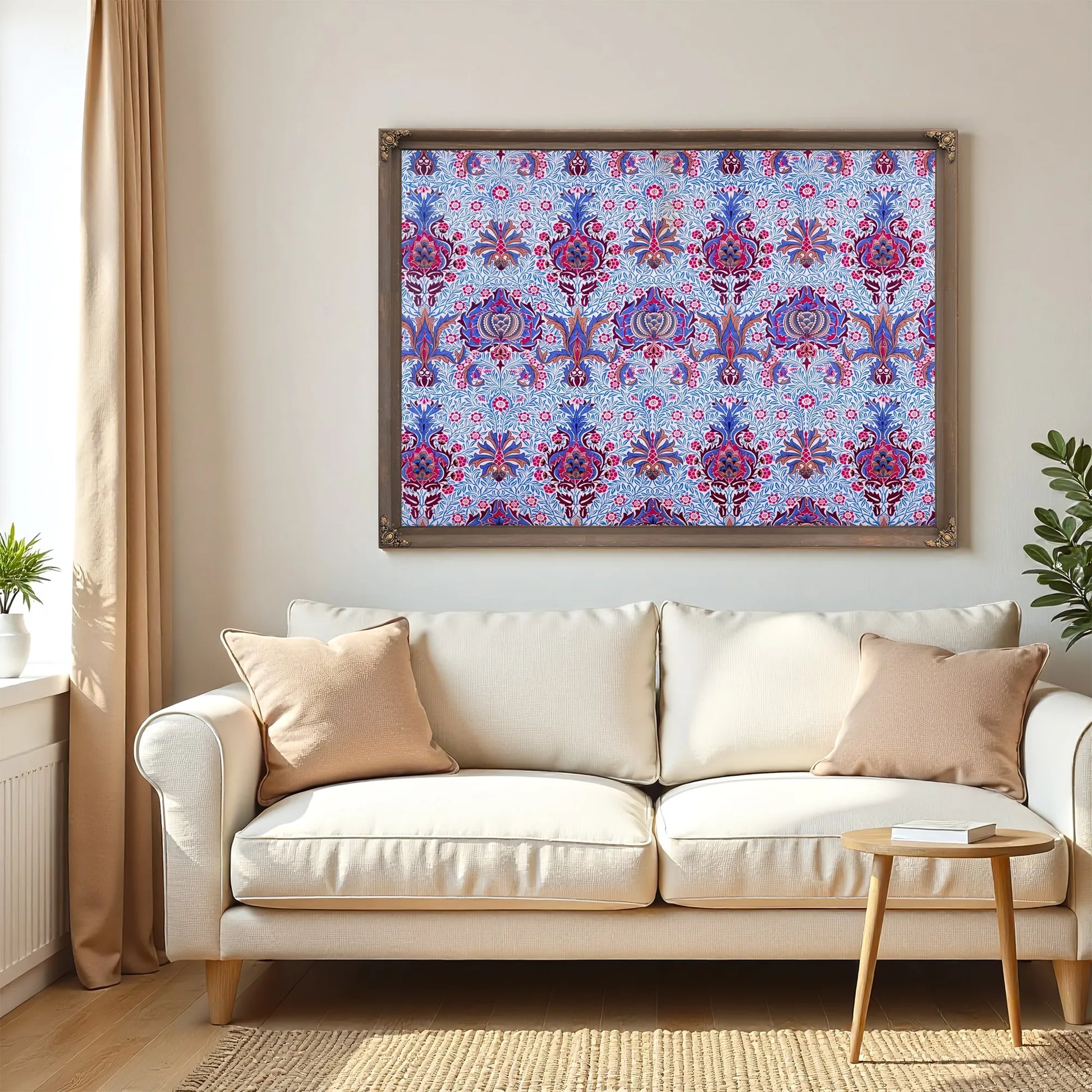 Floral Patterned Wallpaper By William Morris Fine Art Print