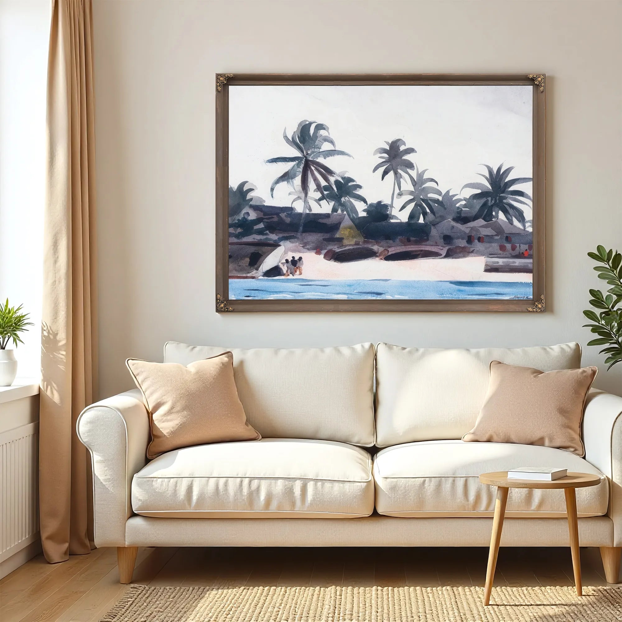 Key West Negro Cabins And Palms (A Bahama Fishing Village) By Winslow Homer Fine Art Print