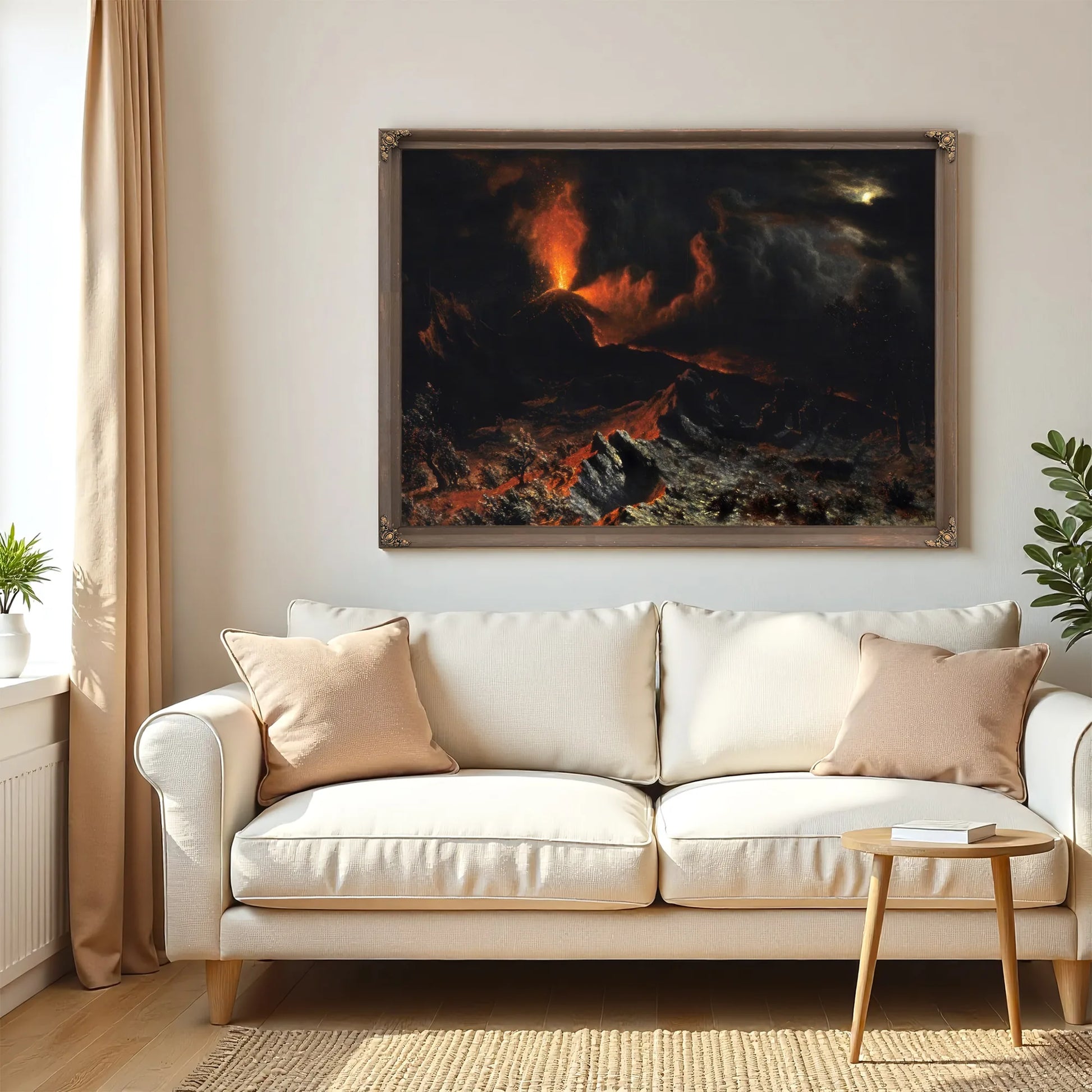 Mount Vesuvius At Midnight By Albert Bierstadt Fine Art Print