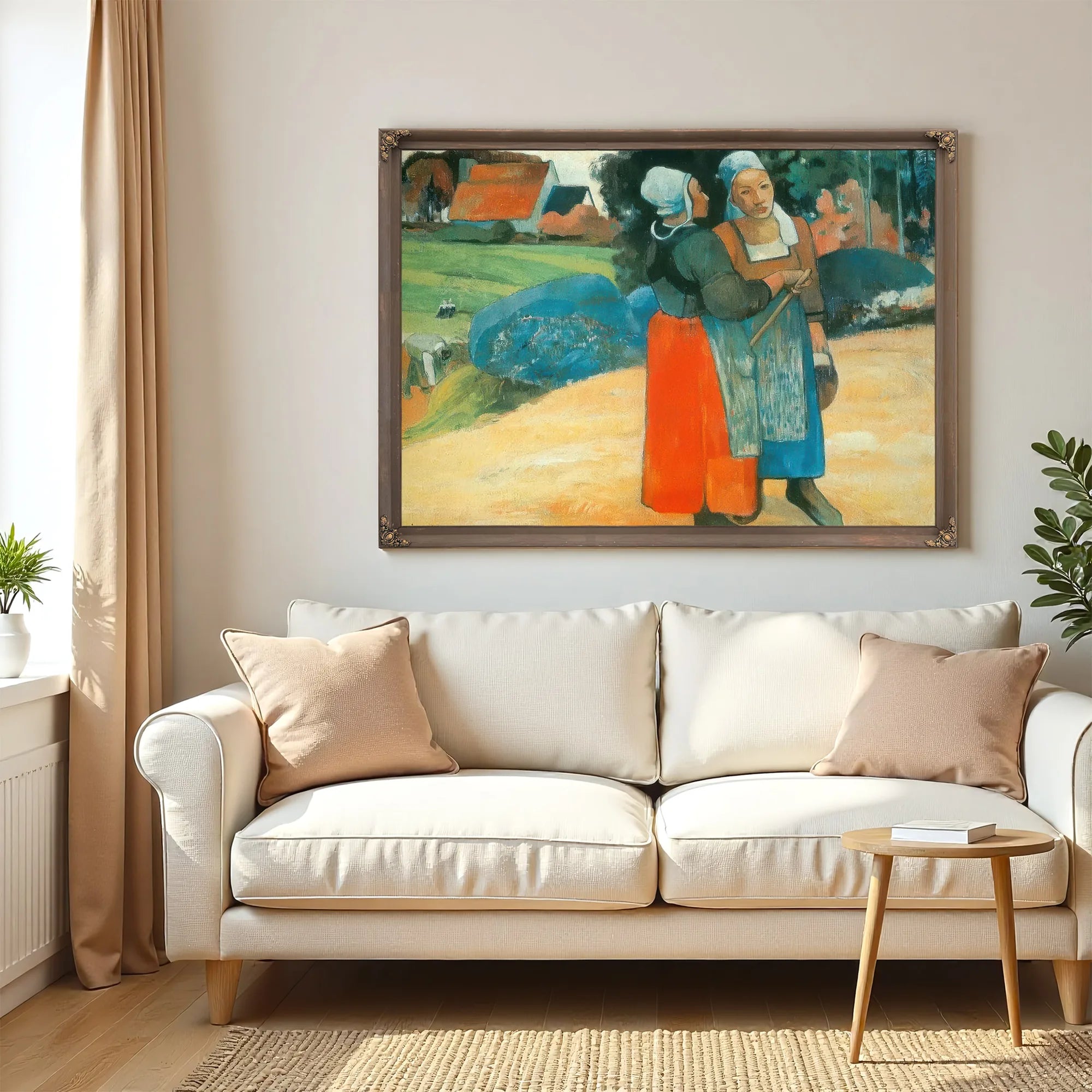 Breton Peasant Women By Paul Gauguin Fine Art Print