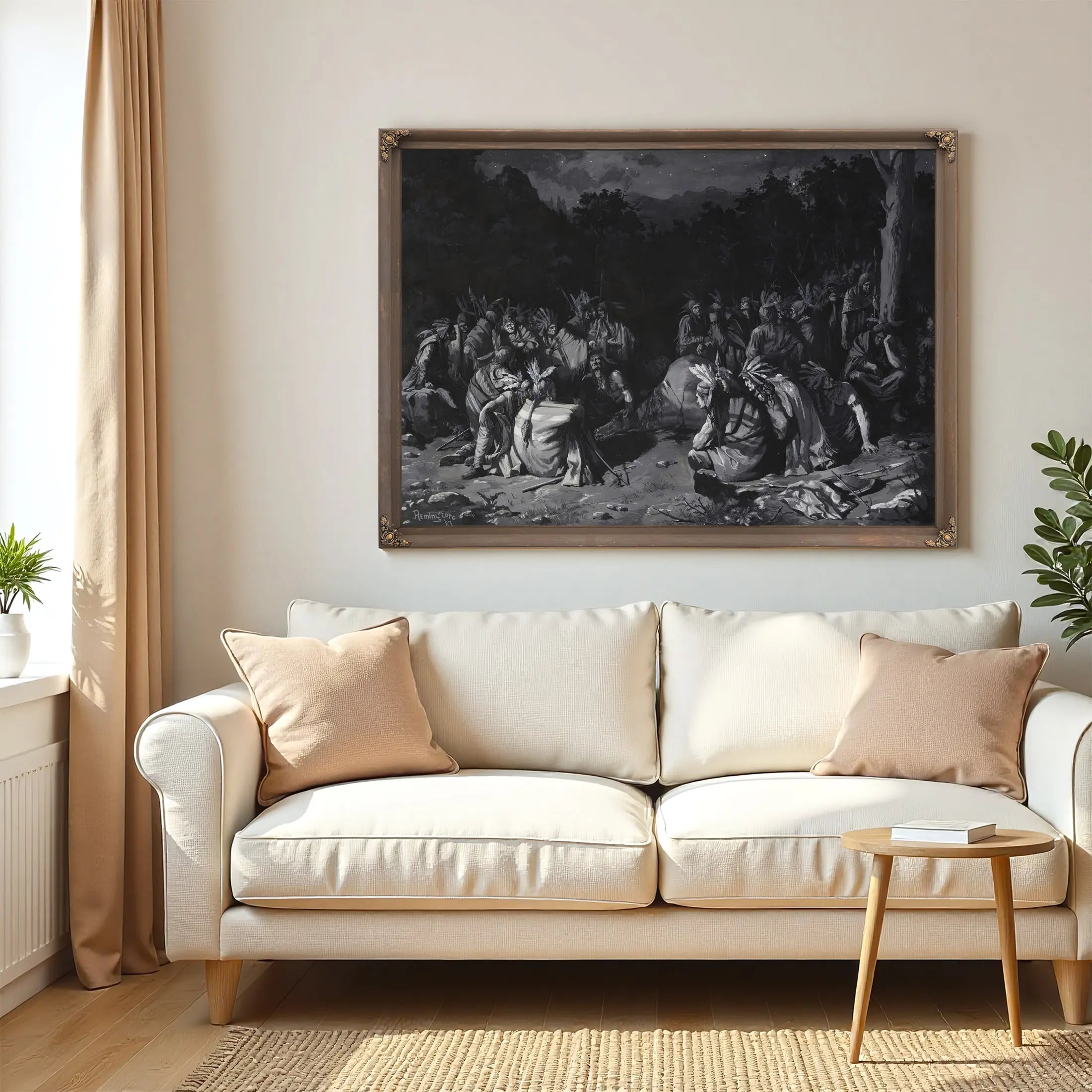 Frederic Remington Indian Gathering  by Frederic Remington