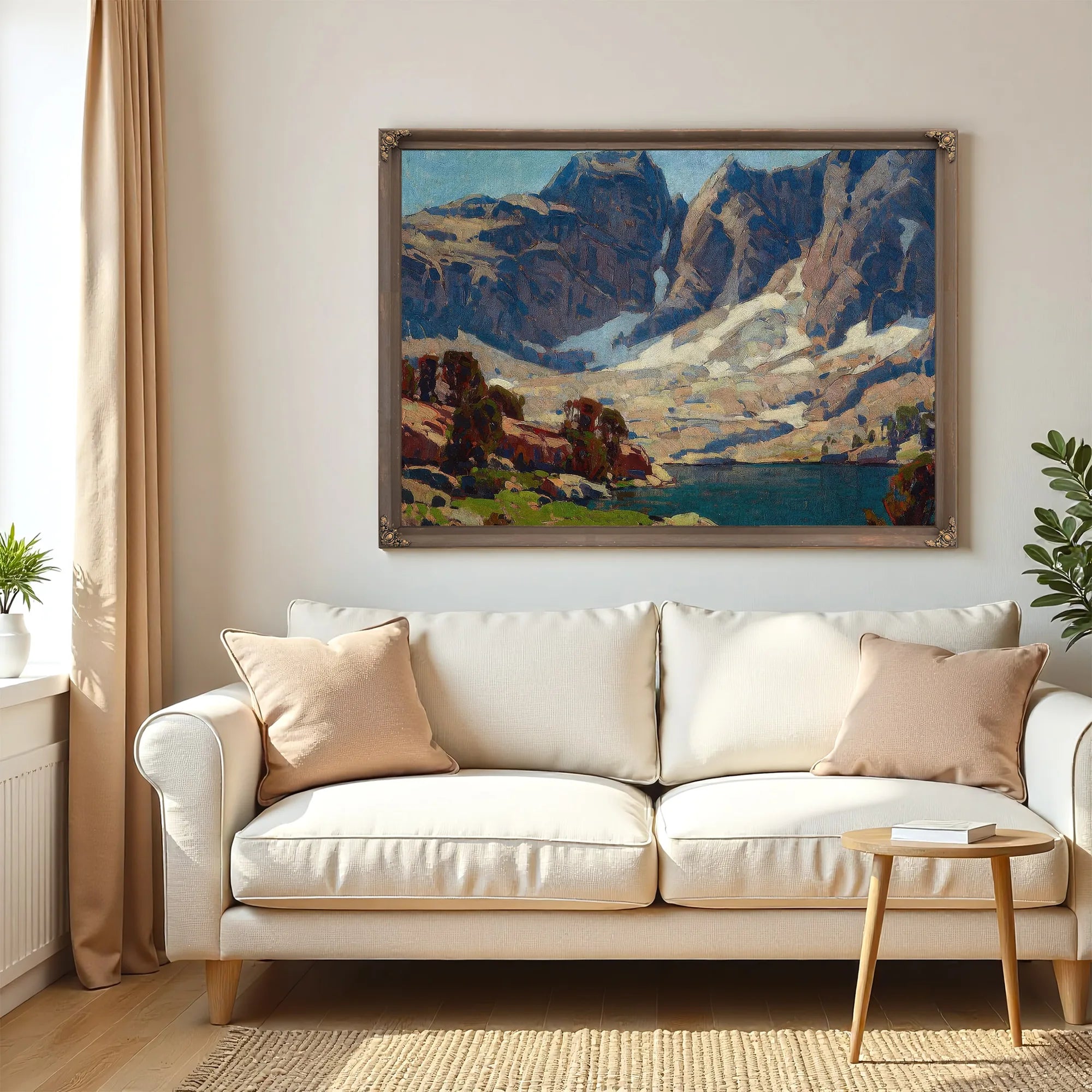 Sierra Lake Beneath Glaciers By Edgar Payne Fine Art Print