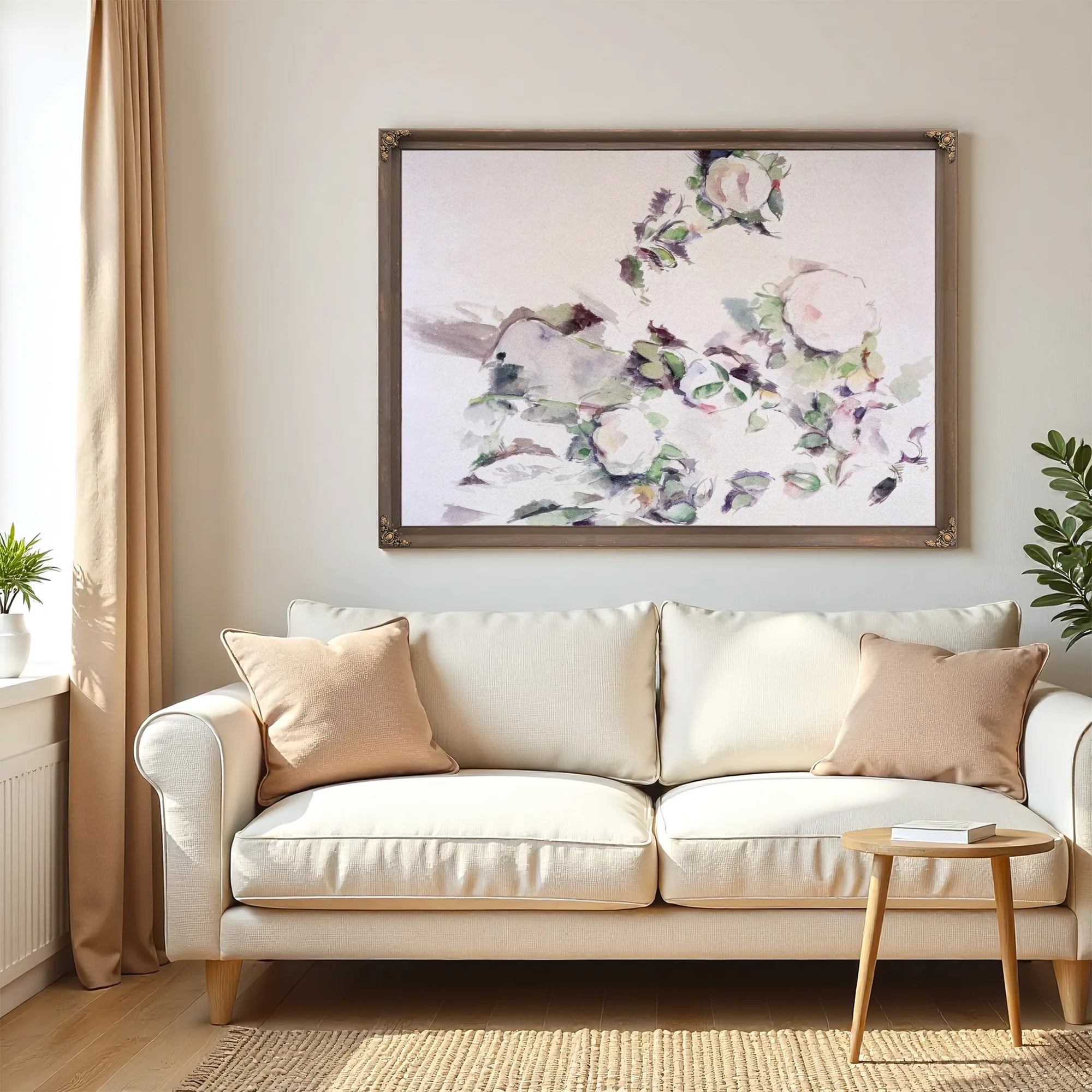 Roses By Paul Cezanne Fine Art Print