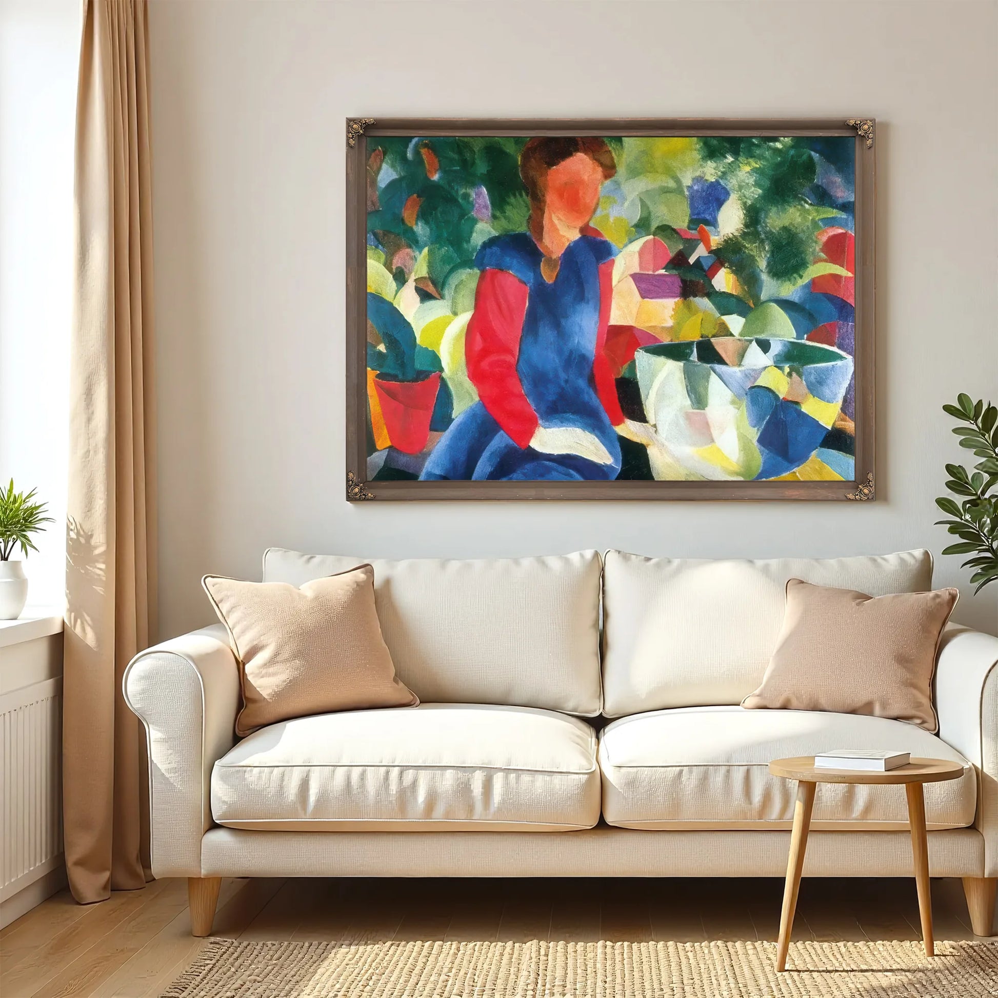 Girl With A Fishbowl By August Macke Fine Art Print