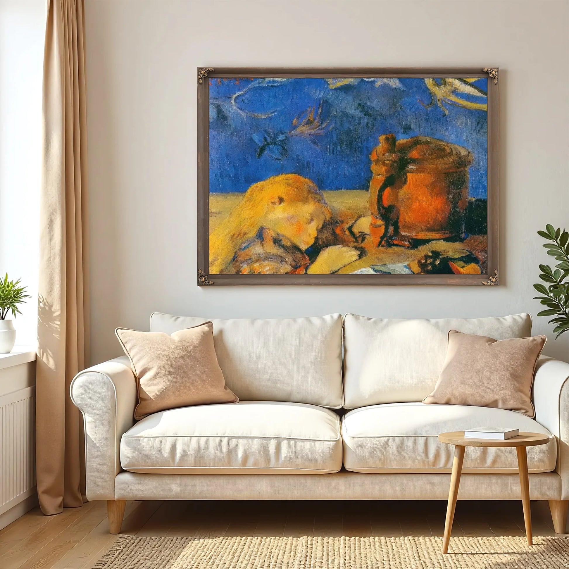 Sleeping Child By Paul Gauguin Fine Art Print