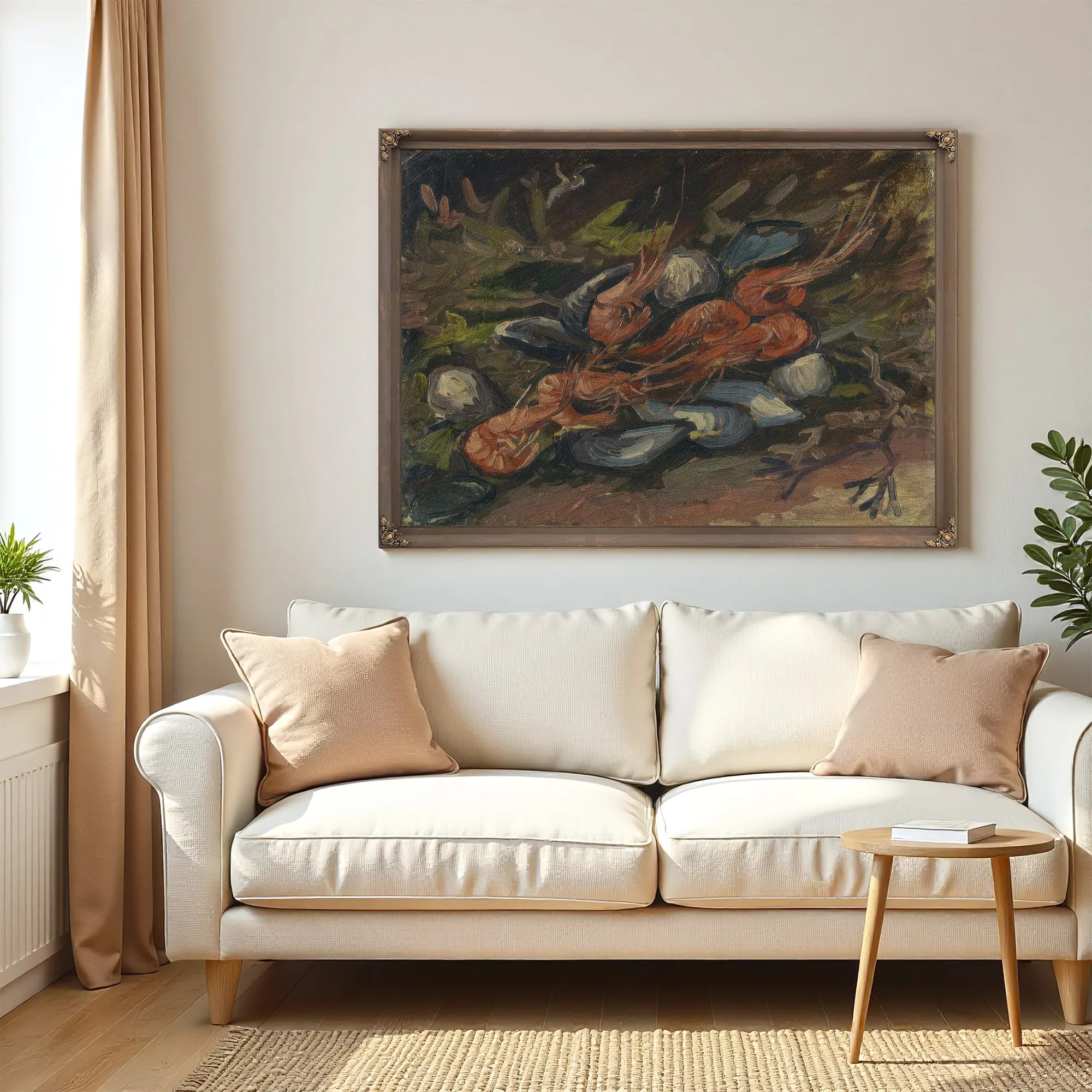 Prawns And Mussels By Vincent Van Gogh Fine Art Print