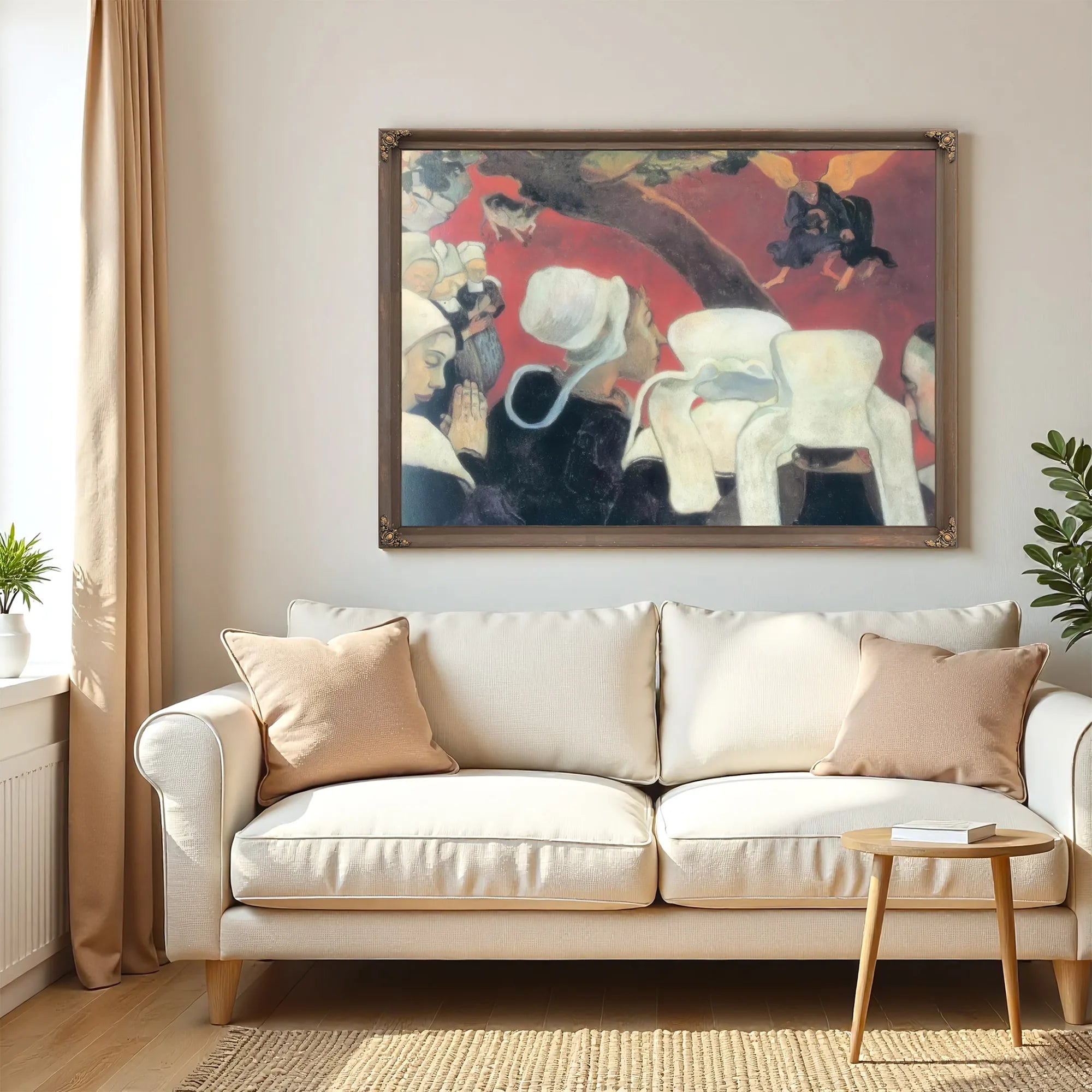 The Vision After The Sermon (Jacob Fighting With The Angel By Paul Gauguin Fine Art Print