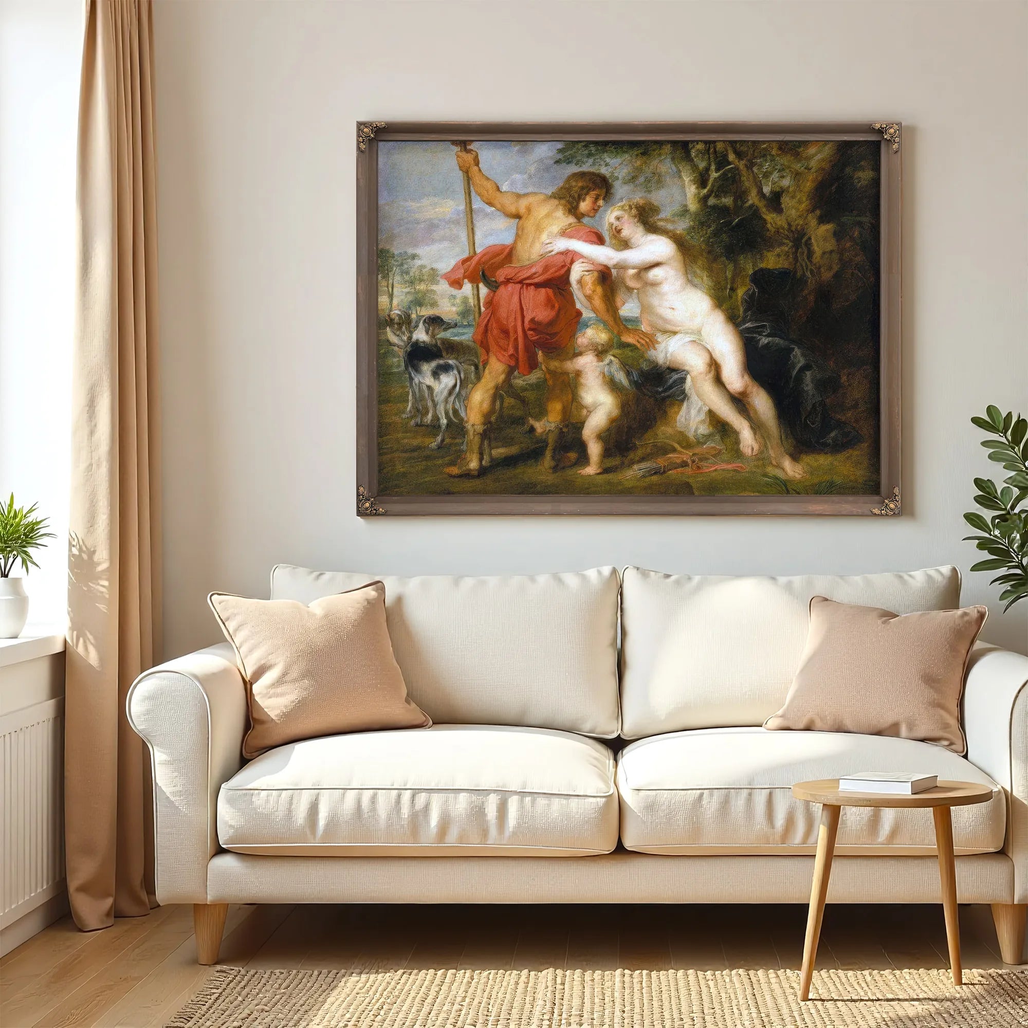 Venus And Adonis By Peter Paul Rubens Fine Art Print