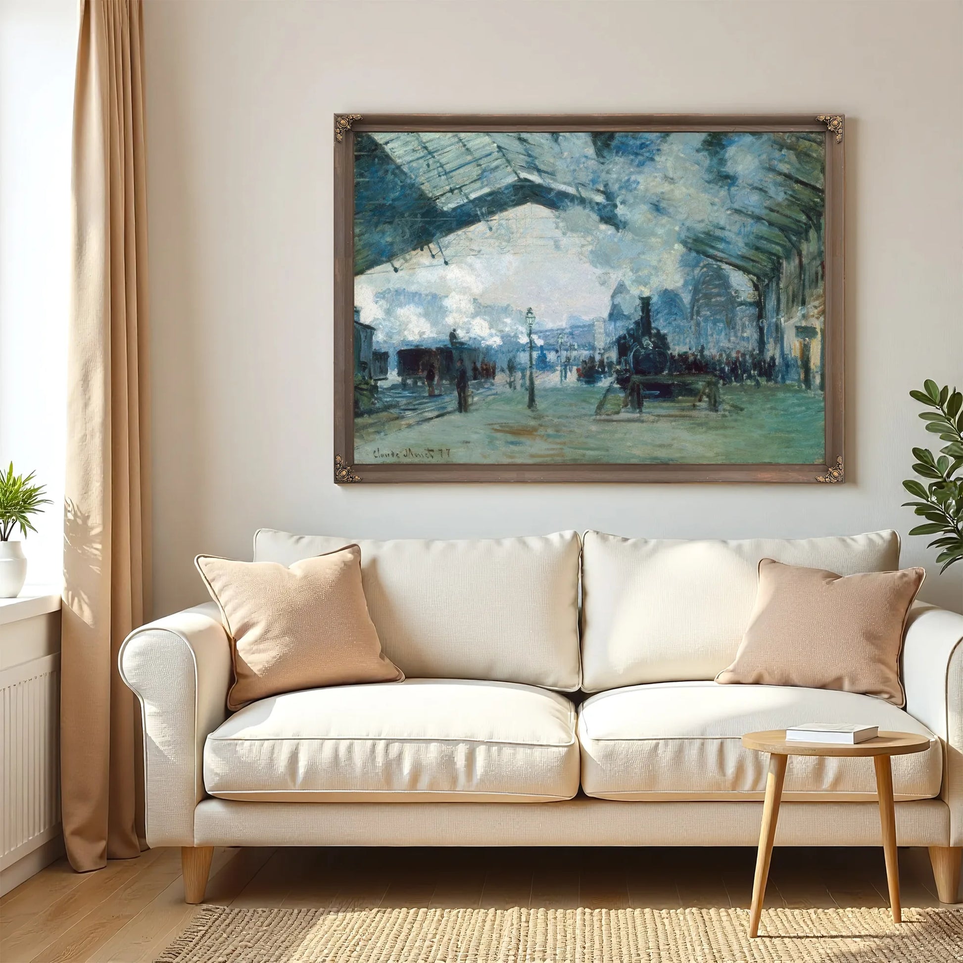 Arrival Of Normandy Train Gare Saint Lazare By Claude Monet Fine Art Print