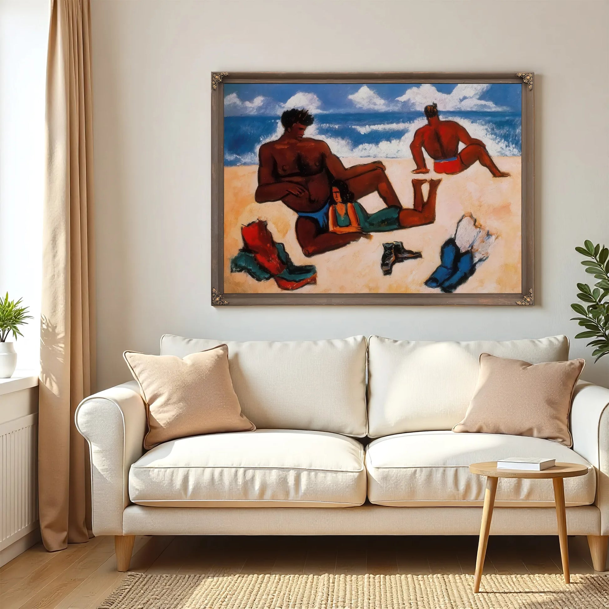 On The Beach By Marsden Hartley Fine Art Print