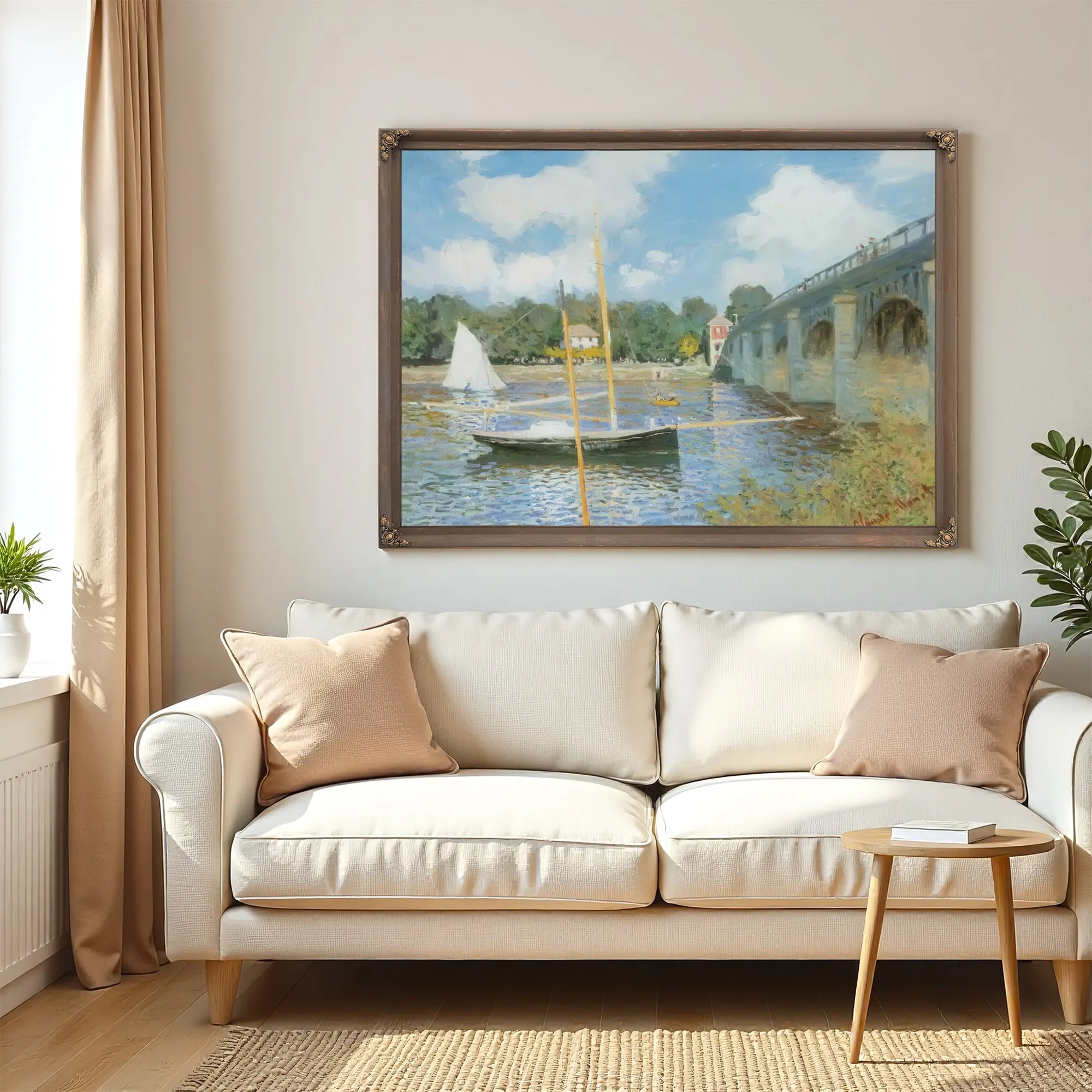 The Road Bridge At Argenteuil By Claude Monet Fine Art Print