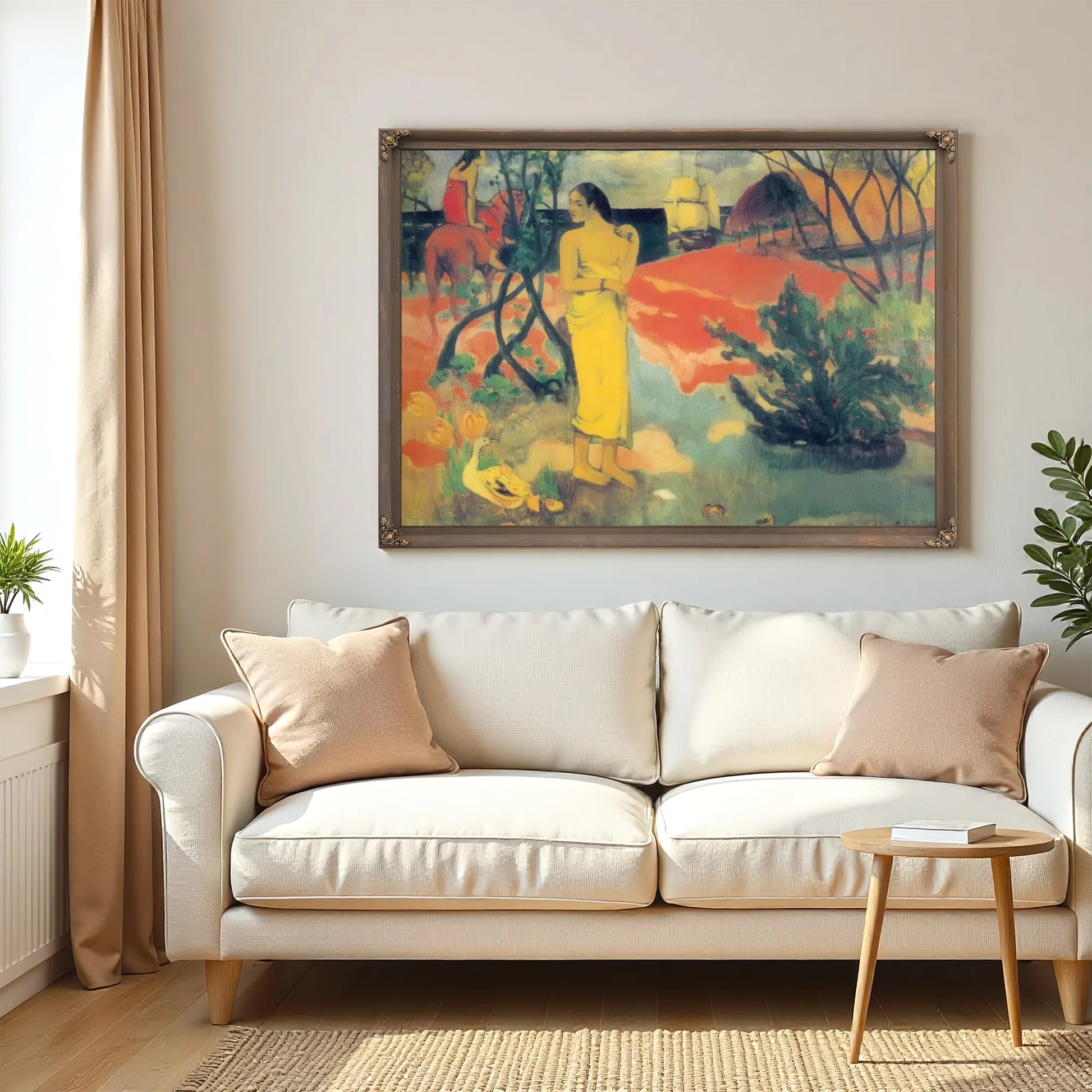 Te Tiai Na Oe Ite Rata ( Are You Waiting For A Letter) By Paul Gauguin Fine Art Print