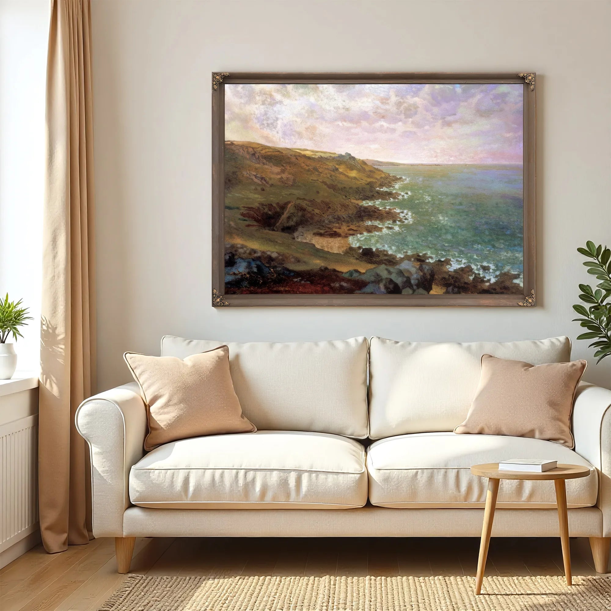 The Cliffs At Greville By Jean Francois Millet Fine Art Print