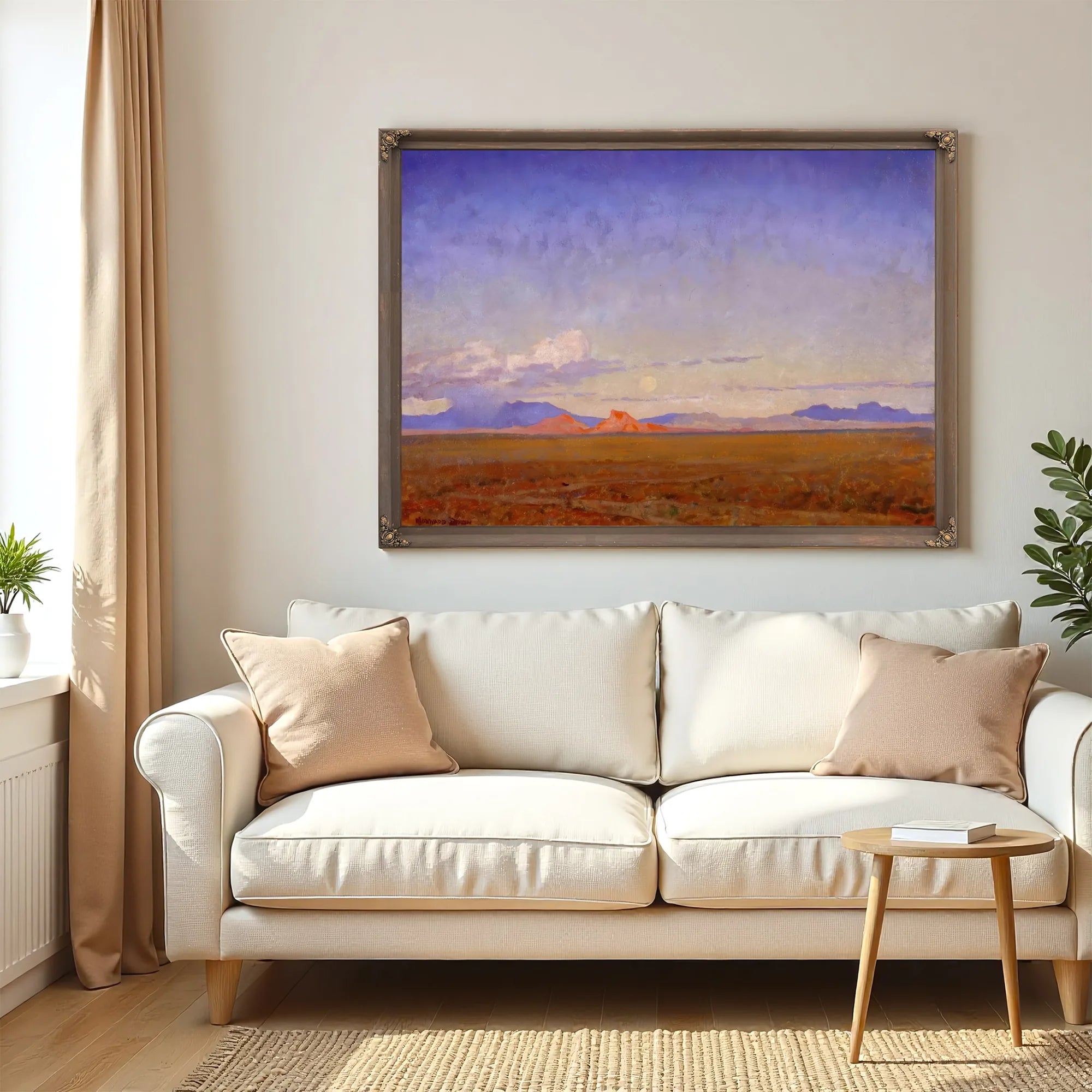 Moonrise Over The Desert By Maynard Dixon Fine Art Print
