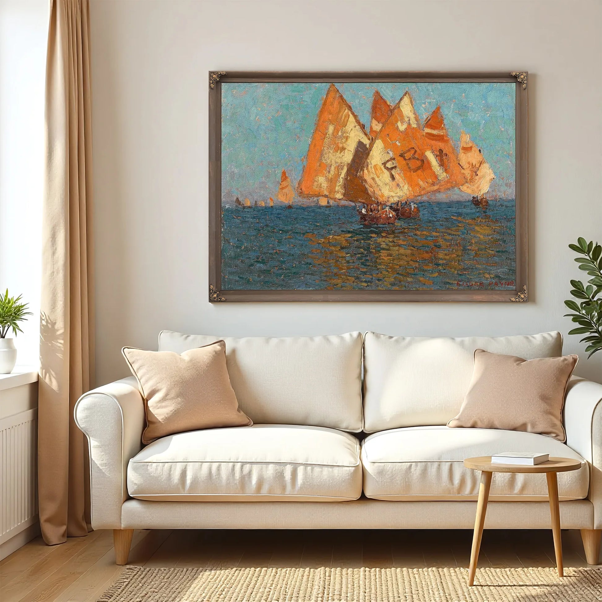 Italian Boats On The Mediterranean By Edgar Payne Fine Art Print