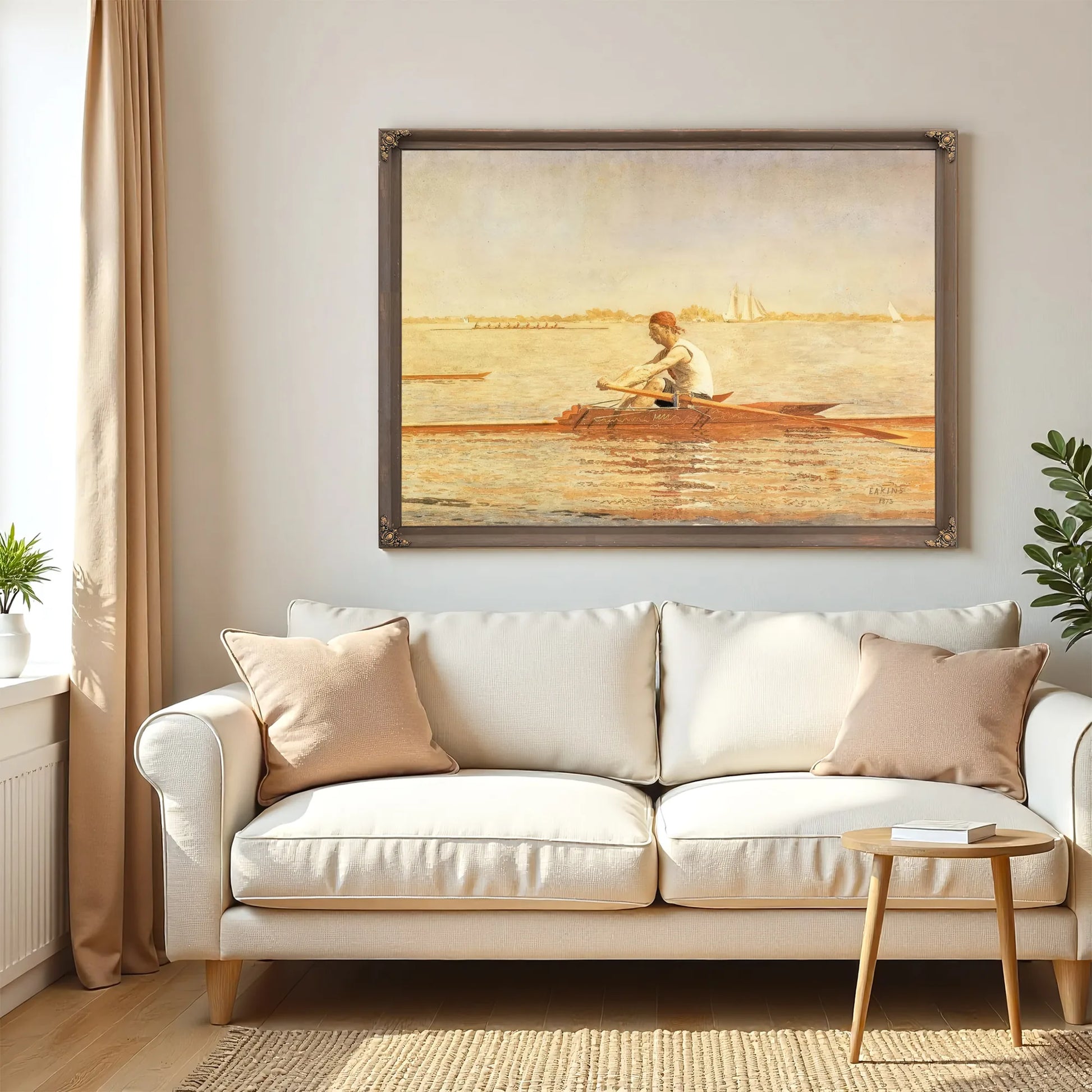 John Biglin In A Single Scull 2 By Thomas Eakins Fine Art Print