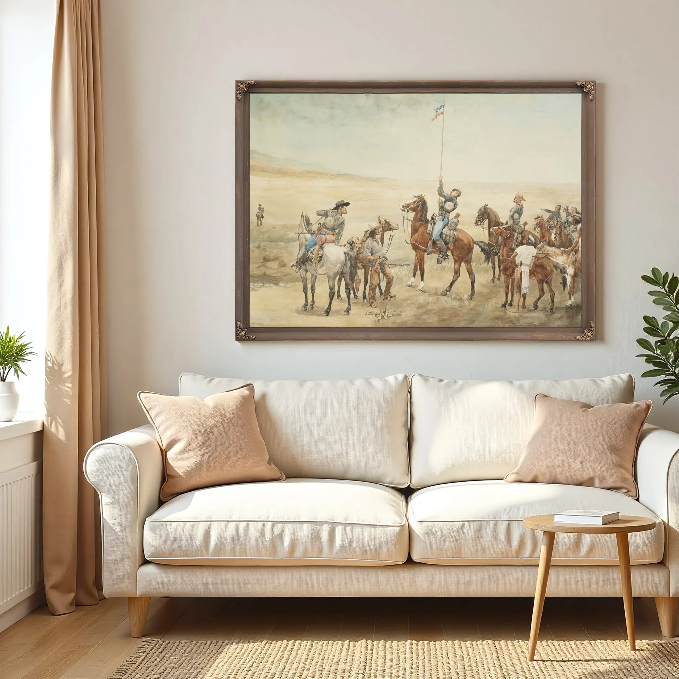 Frederic Remington Signaling The Main Command  by Frederic Remington