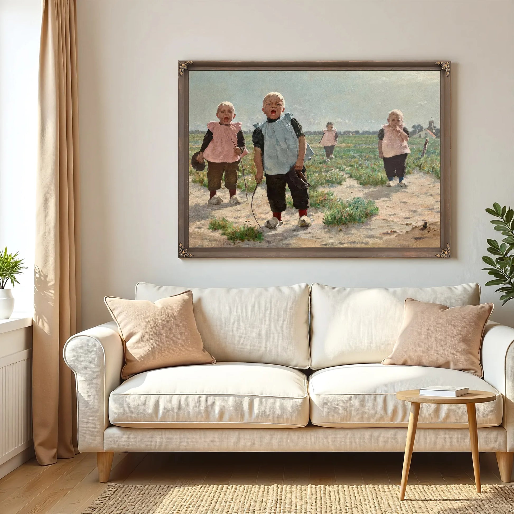 Gamins Hollandais By Walter Macewen Fine Art Print