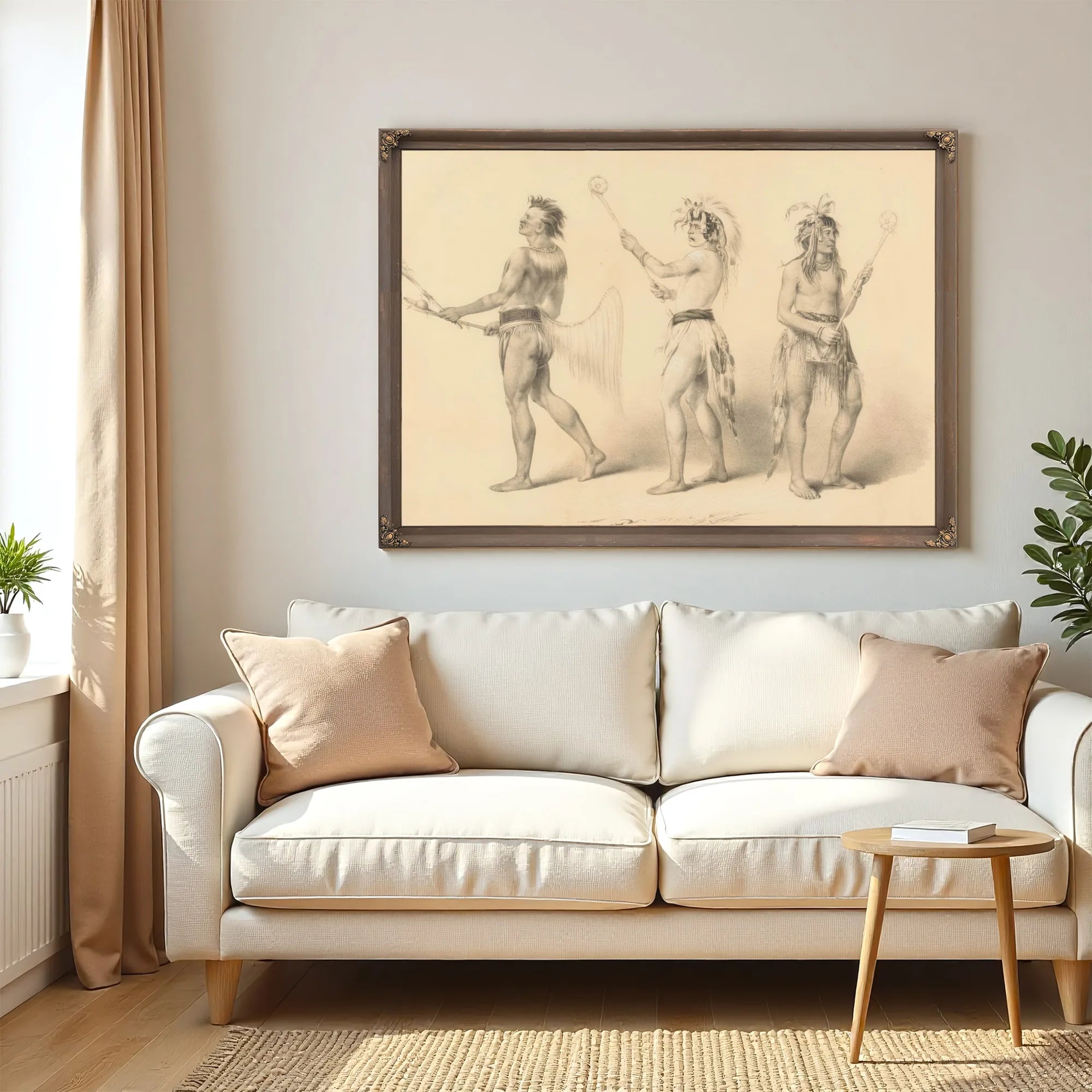 Ballplayers No. 21 By George Catlin Fine Art Print