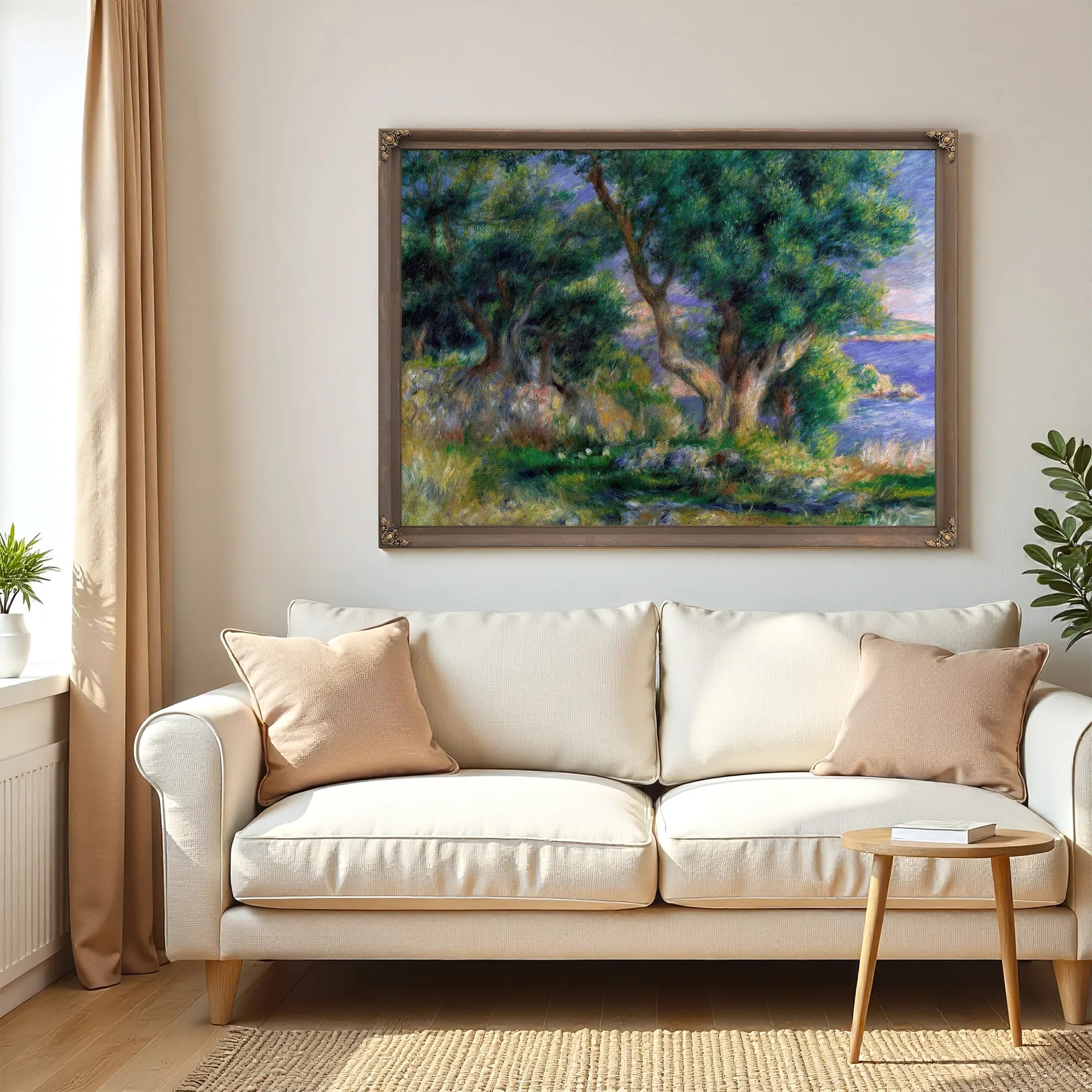 Landscape On The Coast, Near Menton By Pierre August Renoir Fine Art Print