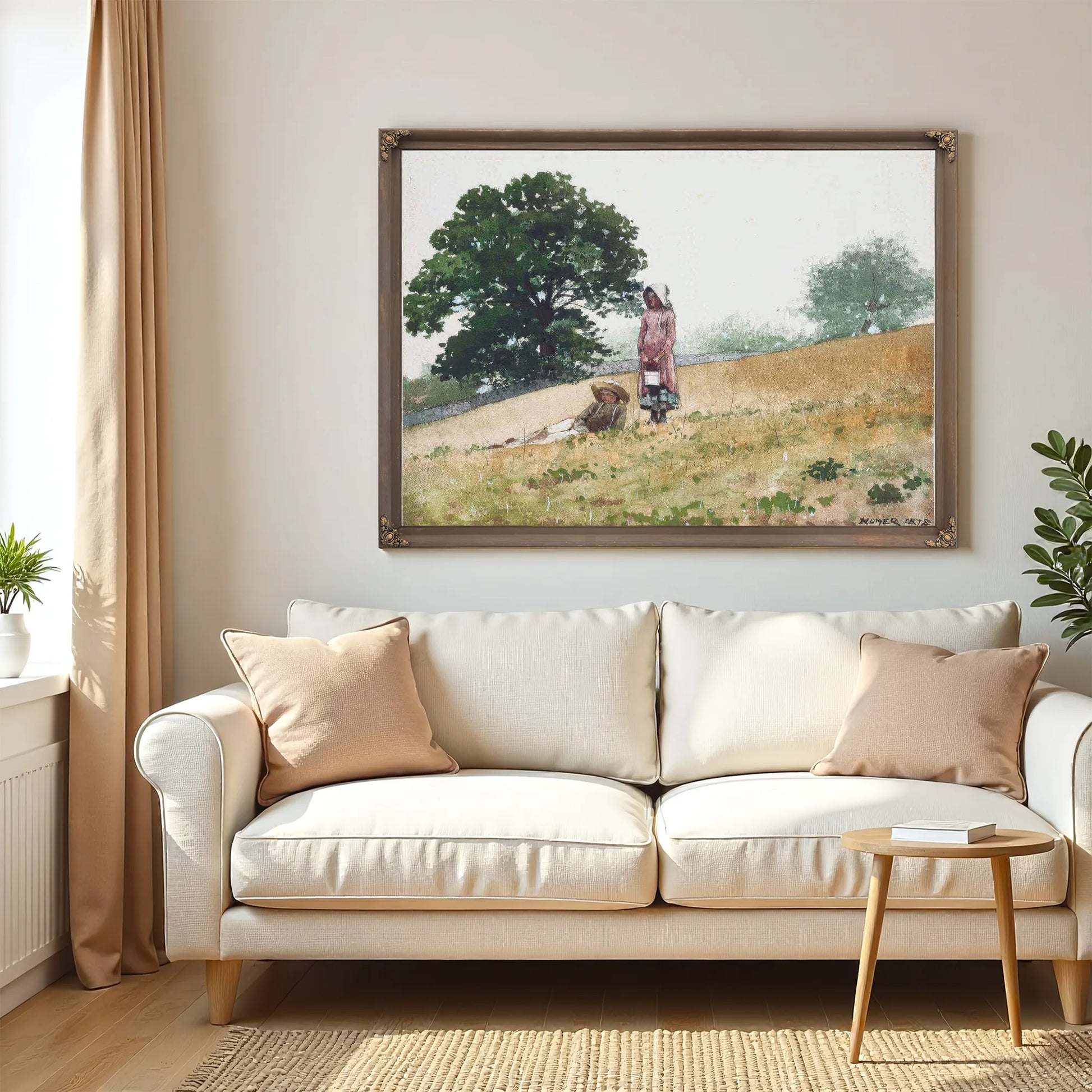 Boy And Girl On A Hillside 1878 By Winslow Homer Fine Art Print