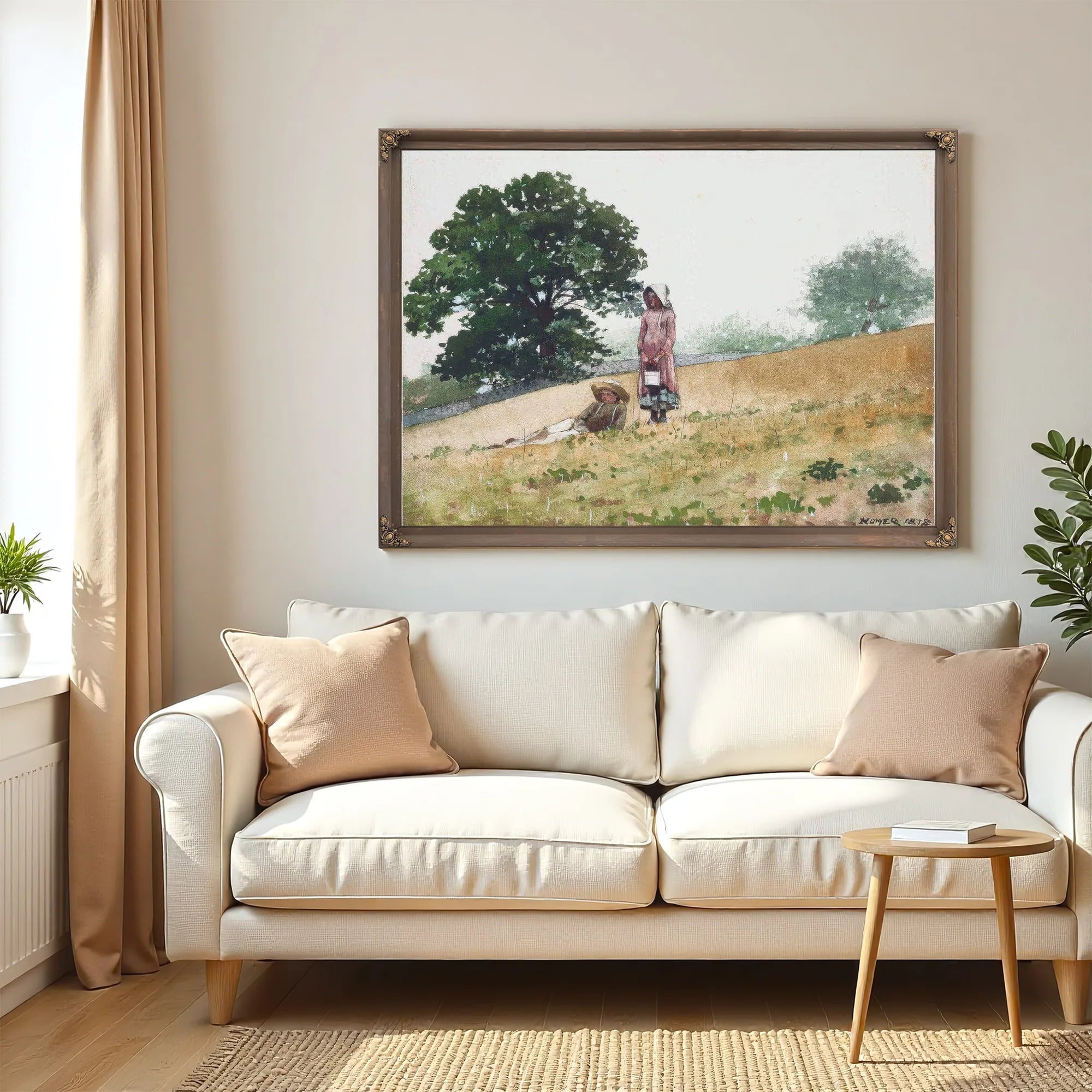 Boy And Girl On A Hillside 1878 By Winslow Homer Fine Art Print