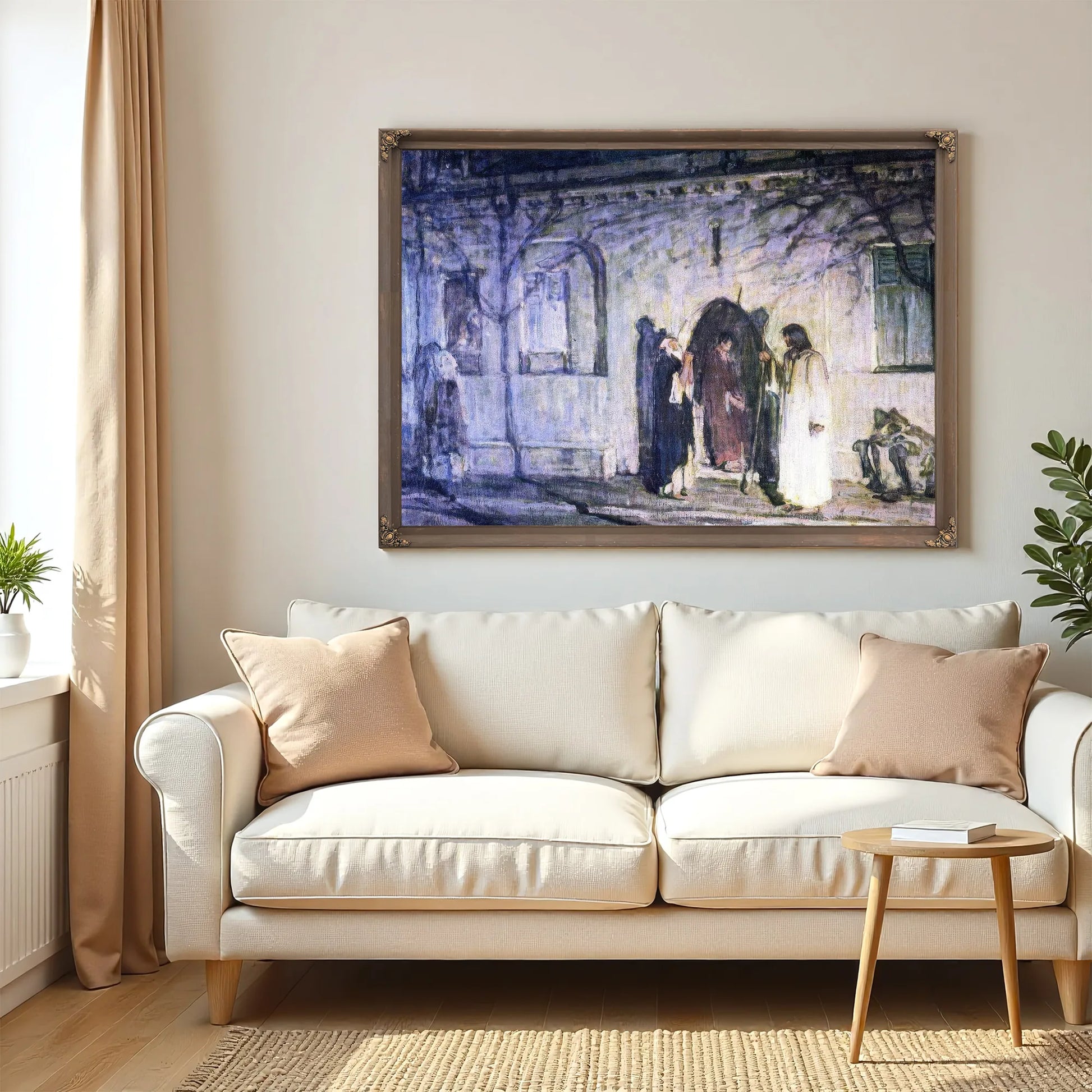 Christ With The Canaanite Woman And Her Daughter By Henry Ossawa Tanner Fine Art Print
