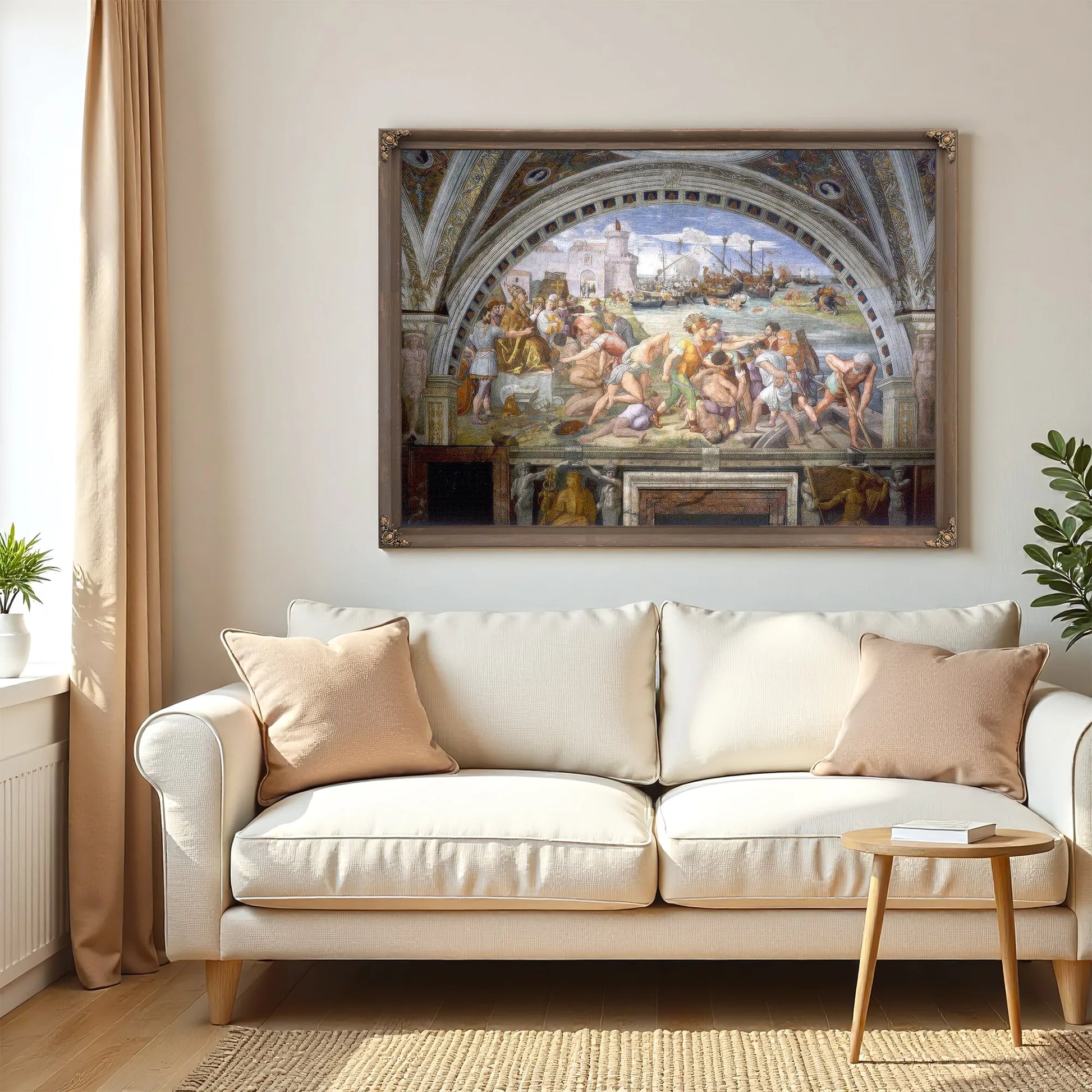 The Battle Of Ostia By Raphael Fine Art Print